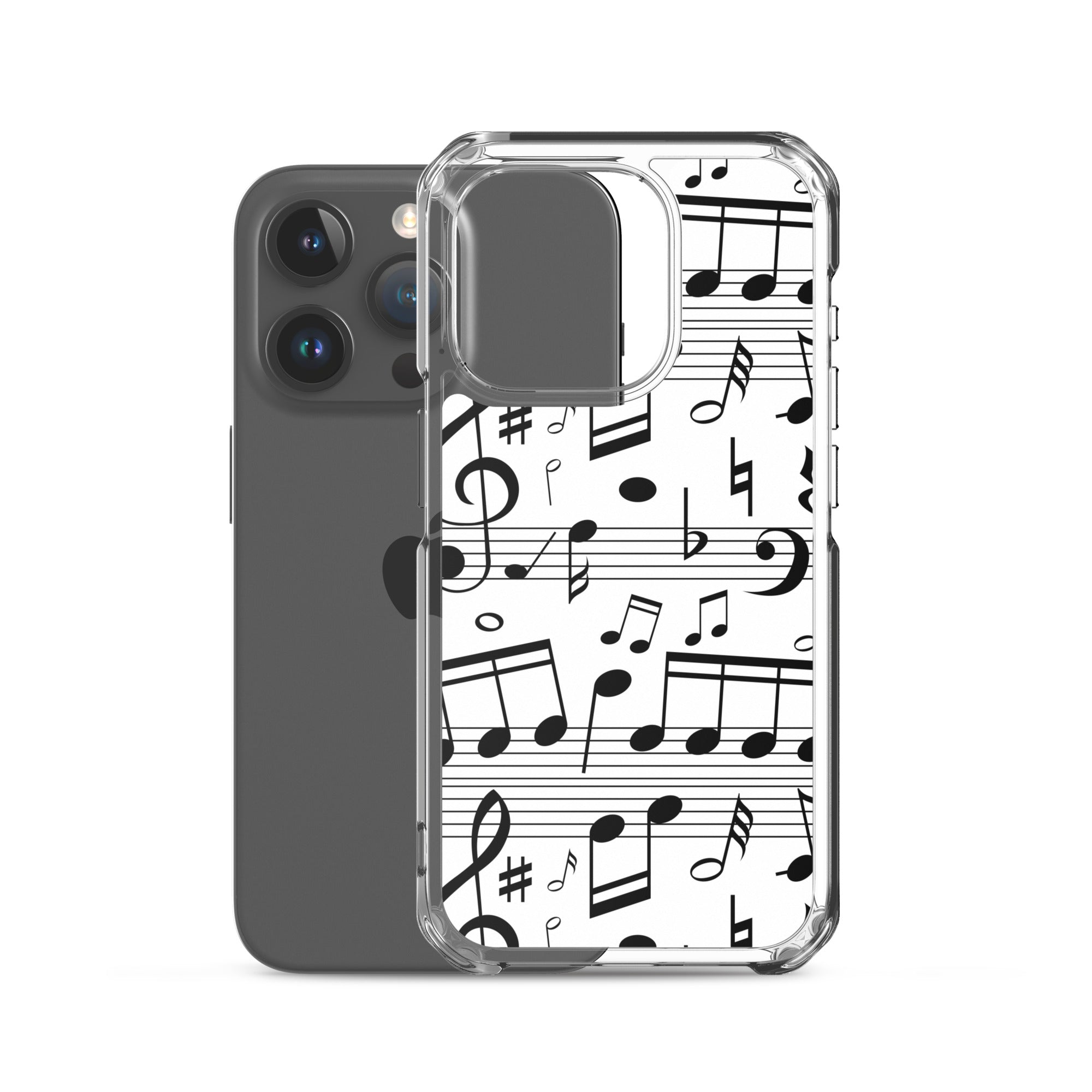 Seamless Music Notes Scales Clear Case for iPhone®