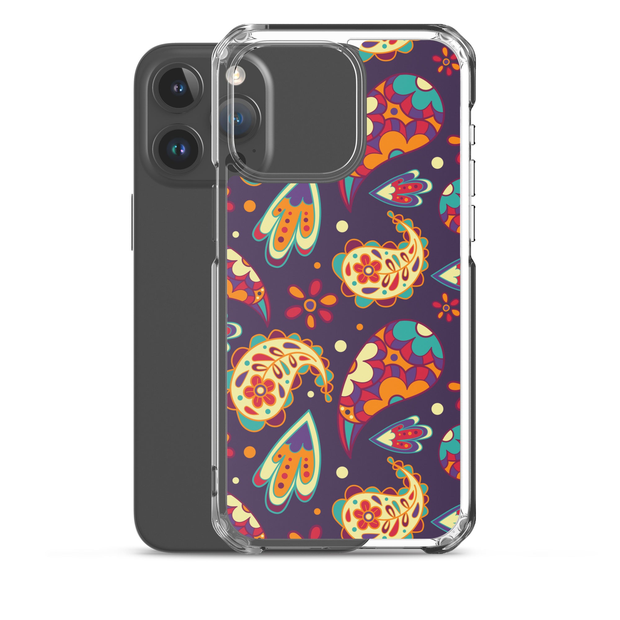 Elegant Colorful Paisley Pattern Clear Case for iPhone®