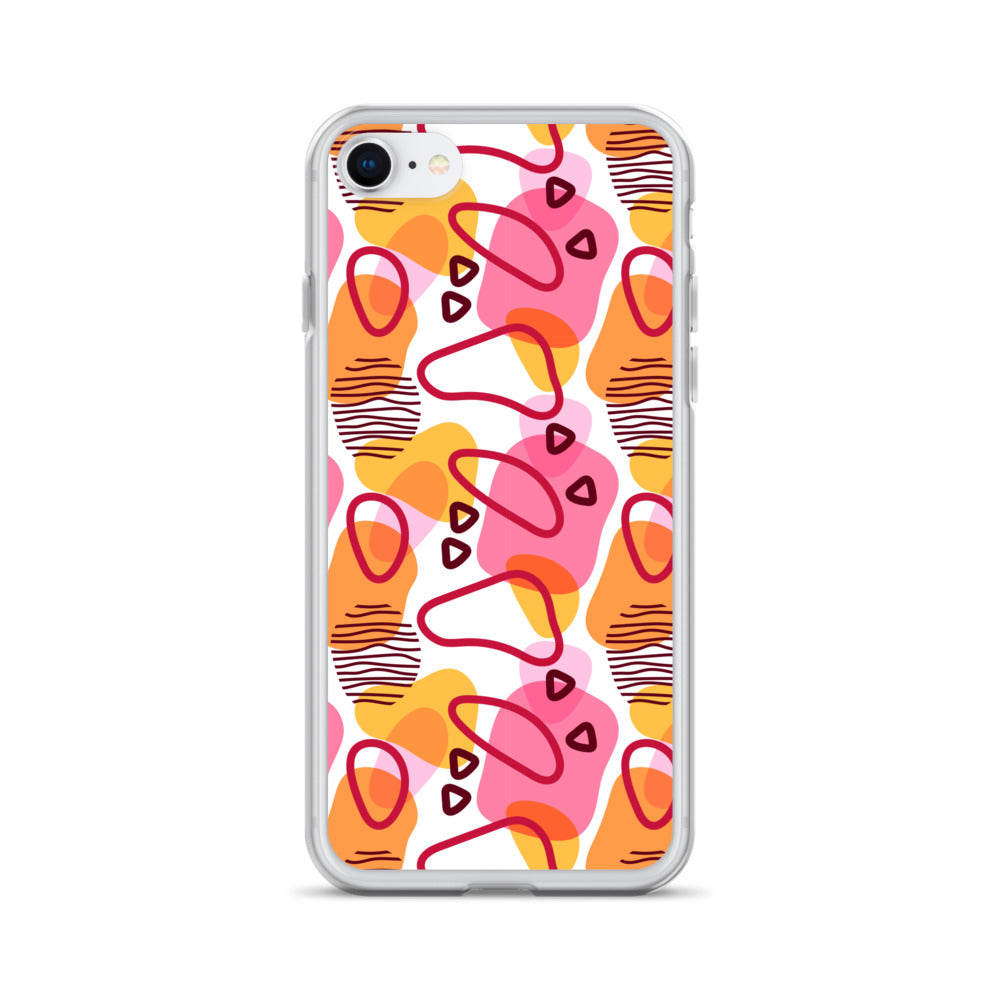 Abstract Doodle Pattern Clear Case for iPhone®