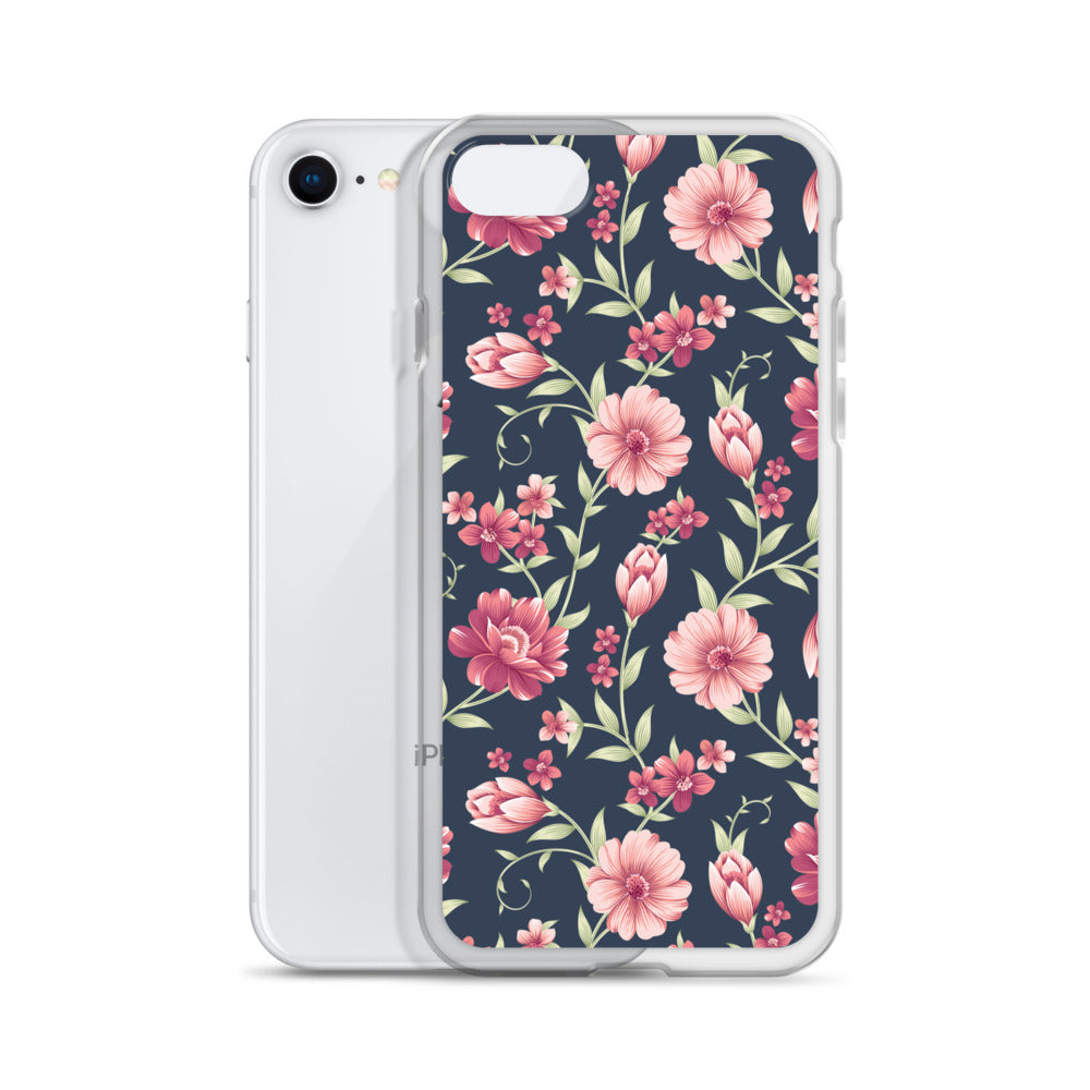 Seamless Vintage Flower Pattern Clear Case for iPhone®