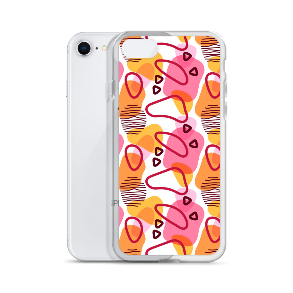 Abstract Doodle Pattern Clear Case for iPhone®