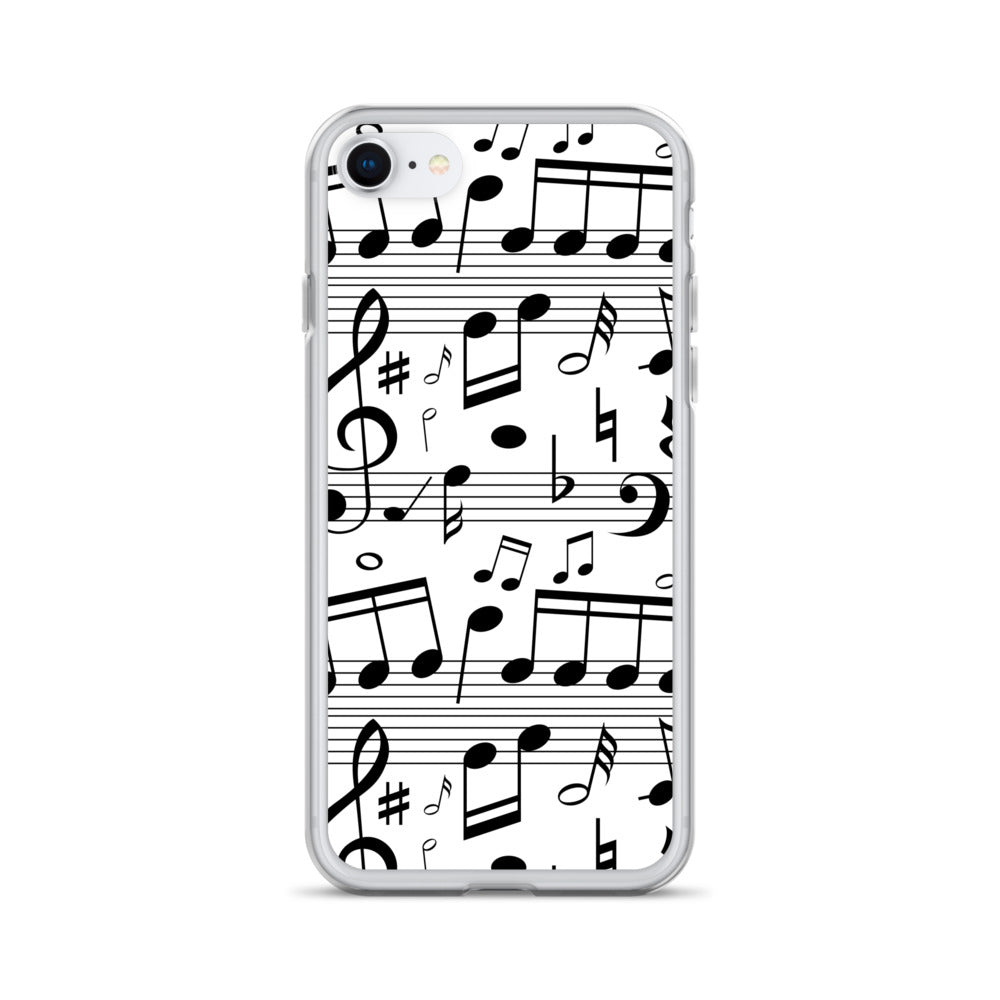 Seamless Music Notes Scales Clear Case for iPhone®