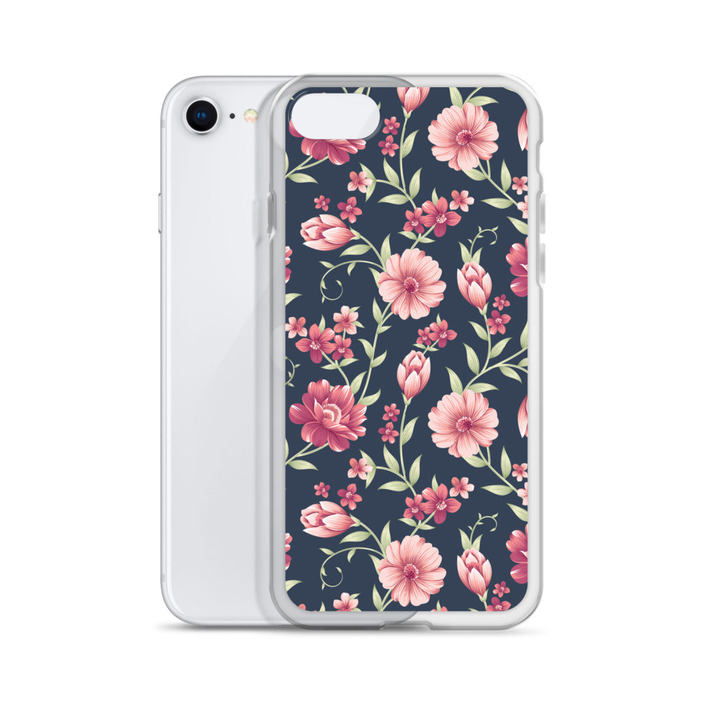 Seamless Vintage Flower Pattern Clear Case for iPhone®