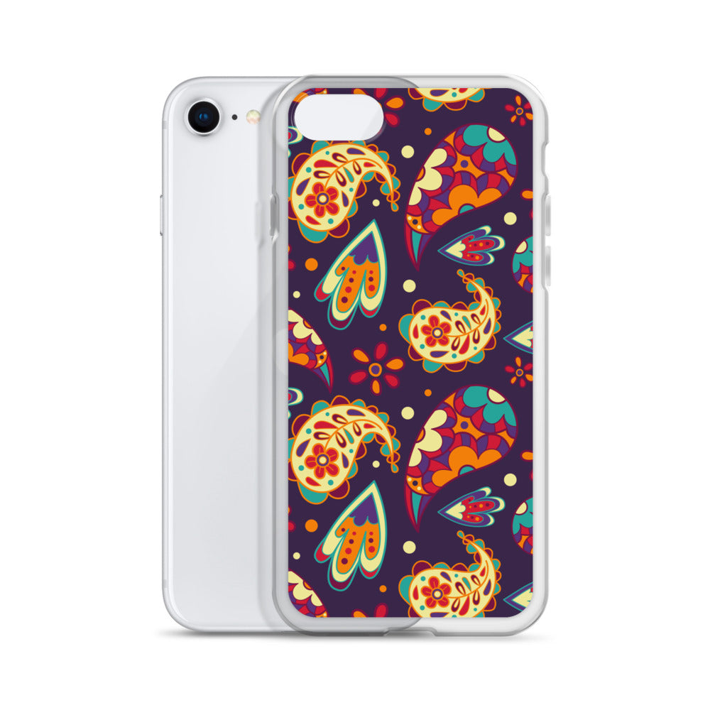 Elegant Colorful Paisley Pattern Clear Case for iPhone®