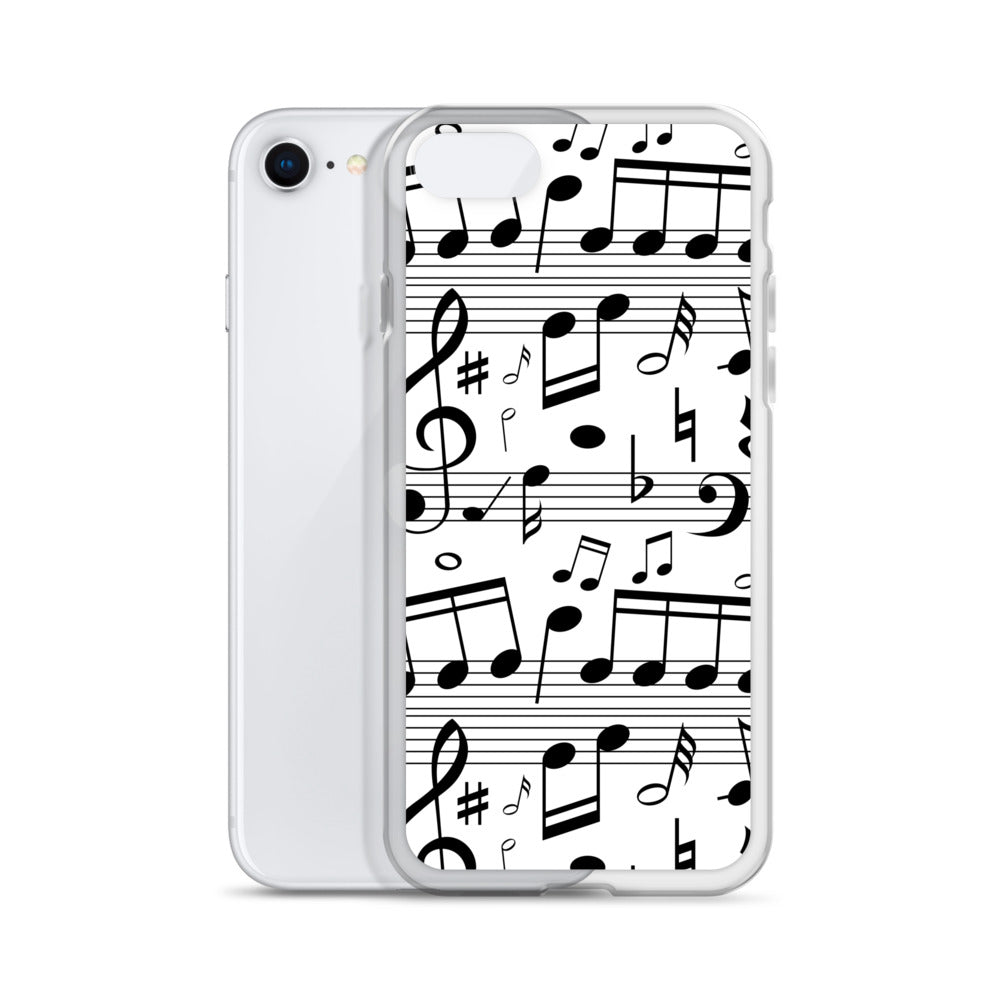 Seamless Music Notes Scales Clear Case for iPhone®