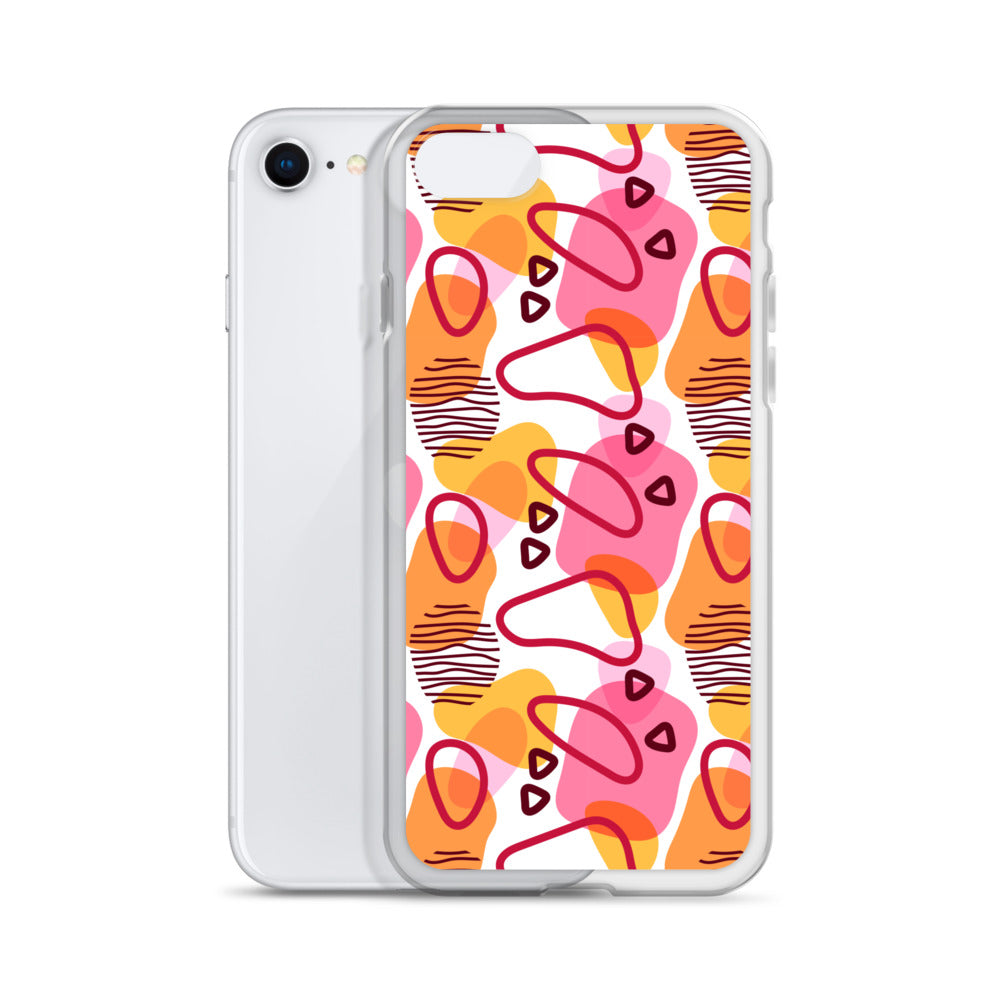 Abstract Doodle Pattern Clear Case for iPhone®