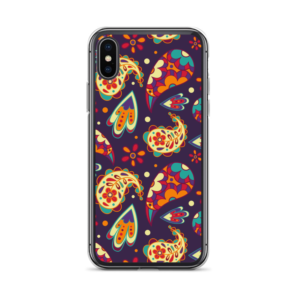 Elegant Colorful Paisley Pattern Clear Case for iPhone®