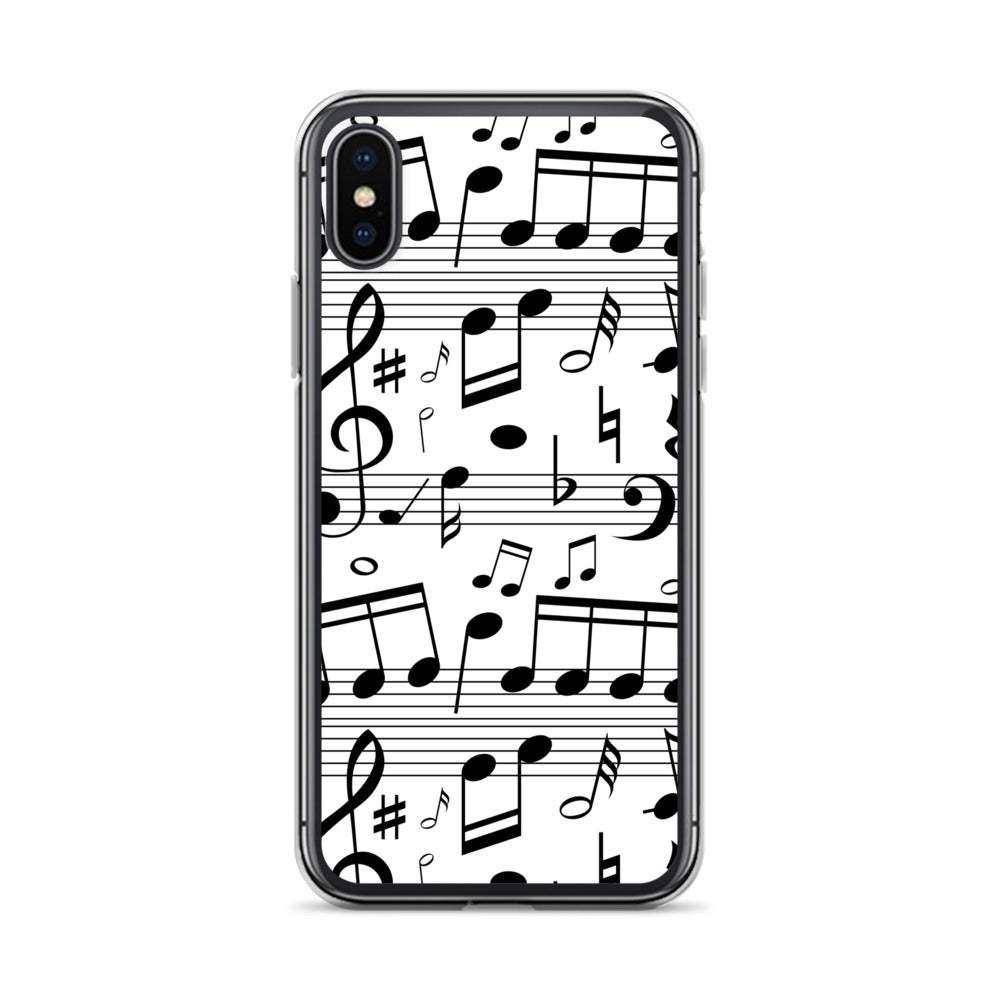 Seamless Music Notes Scales Clear Case for iPhone®