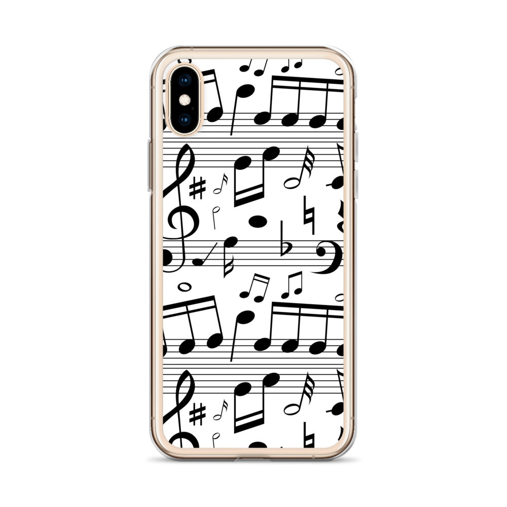 Seamless Music Notes Scales Clear Case for iPhone®