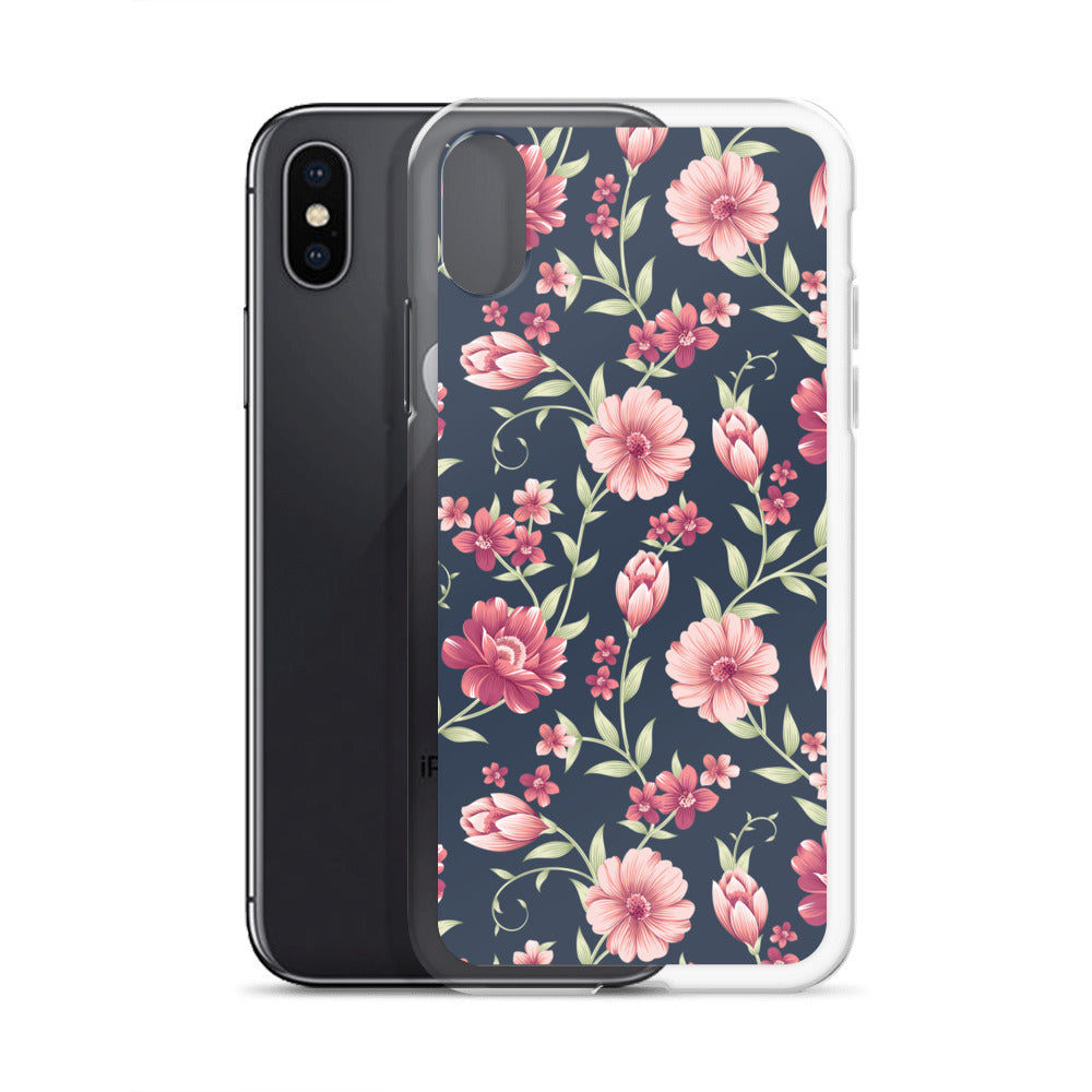 Seamless Vintage Flower Pattern Clear Case for iPhone®