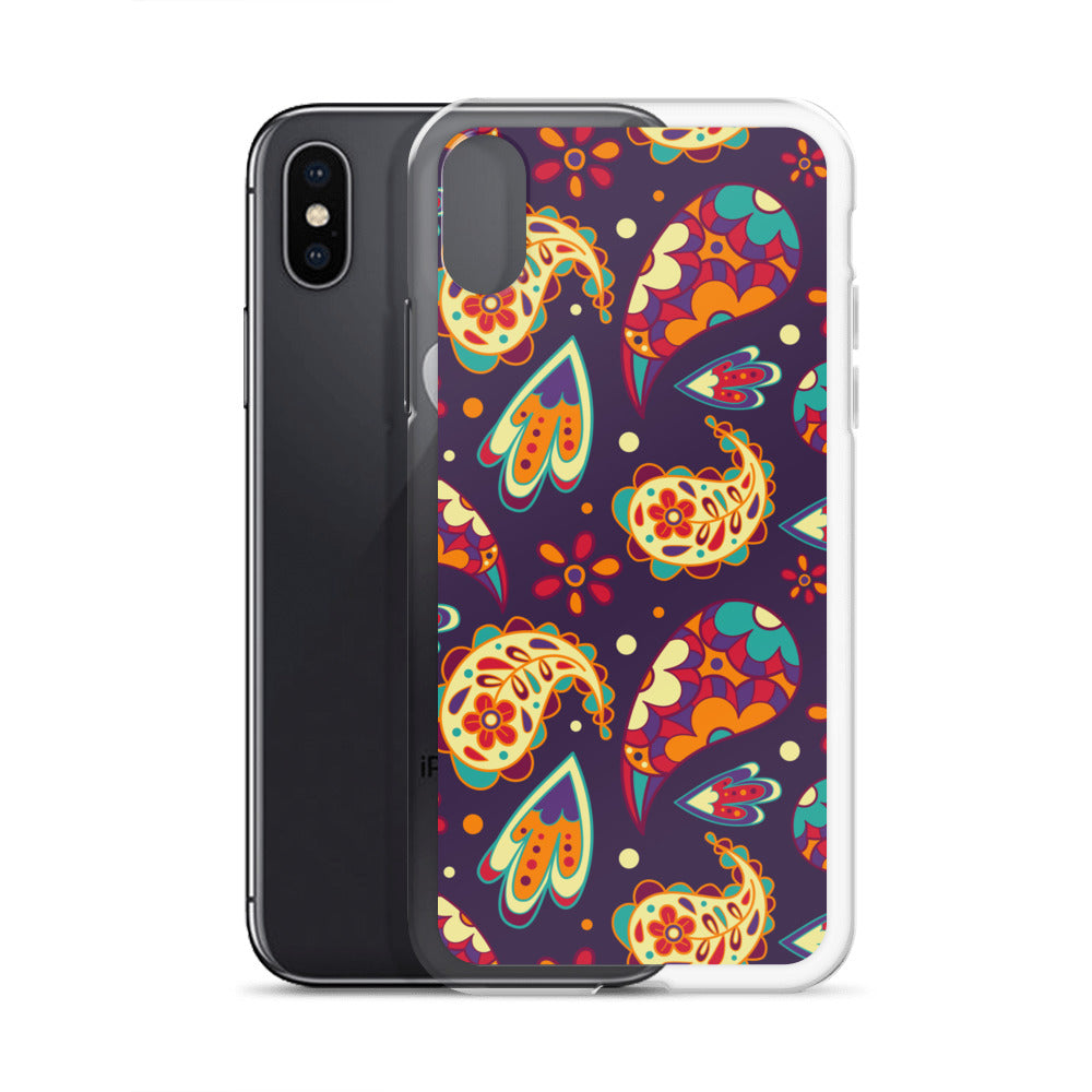 Elegant Colorful Paisley Pattern Clear Case for iPhone®