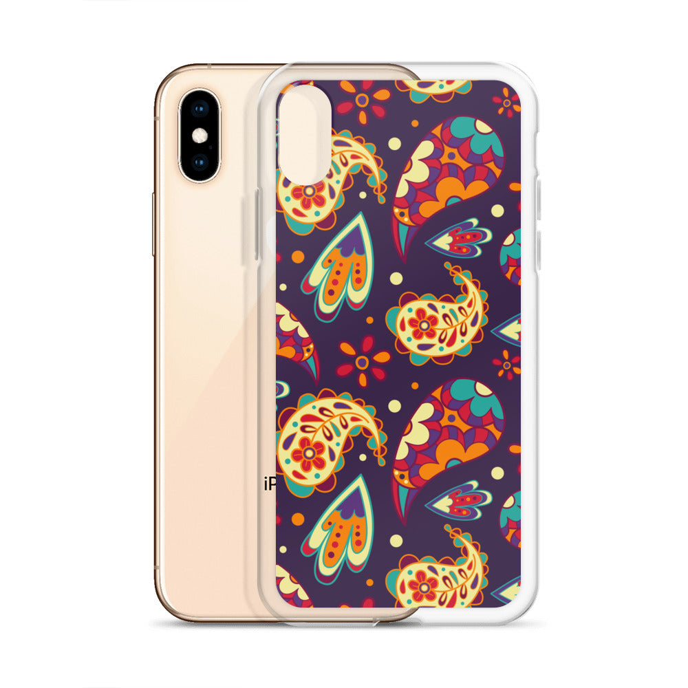 Elegant Colorful Paisley Pattern Clear Case for iPhone®