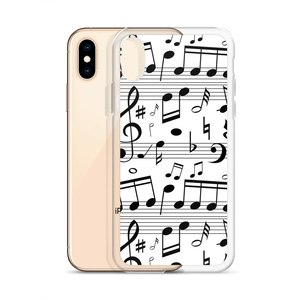 Seamless Music Notes Scales Clear Case for iPhone®