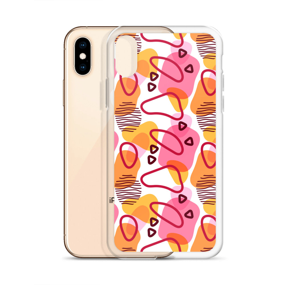 Abstract Doodle Pattern Clear Case for iPhone®