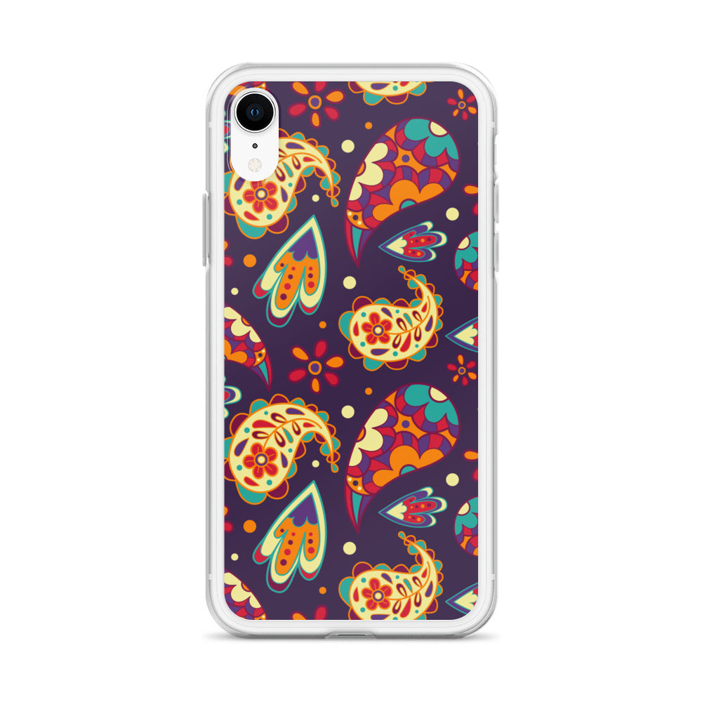 Elegant Colorful Paisley Pattern Clear Case for iPhone®