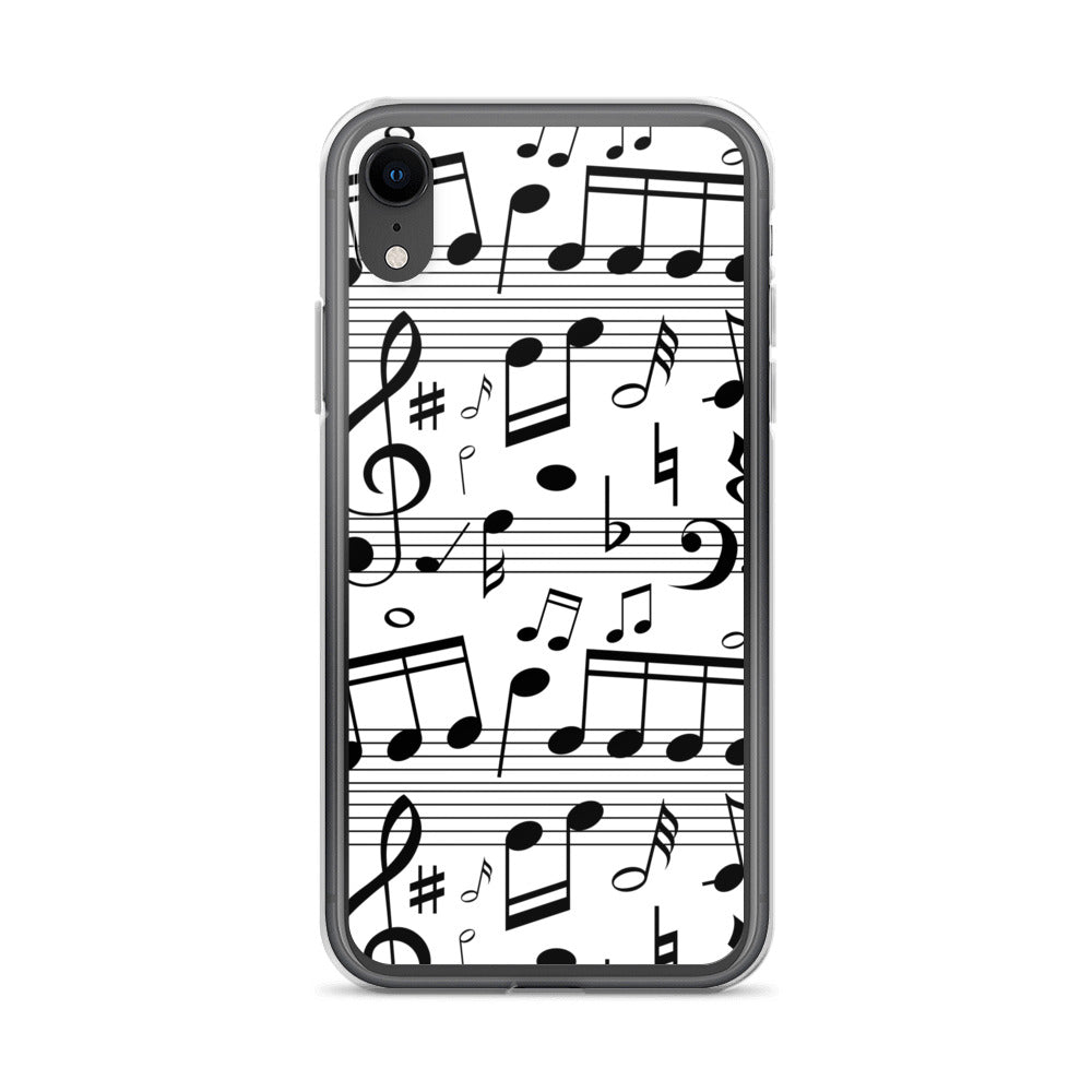 Seamless Music Notes Scales Clear Case for iPhone®