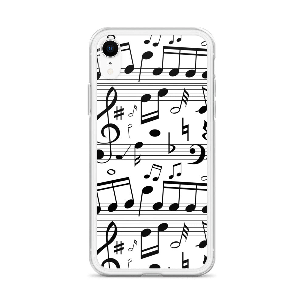 Seamless Music Notes Scales Clear Case for iPhone®