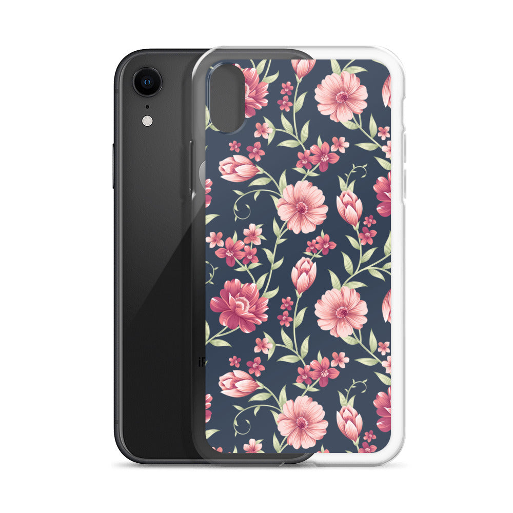 Seamless Vintage Flower Pattern Clear Case for iPhone®