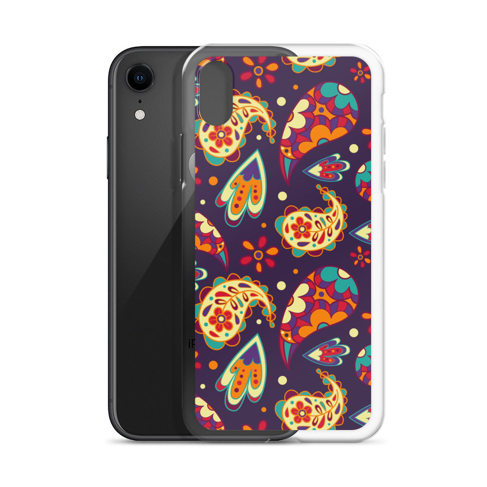 Elegant Colorful Paisley Pattern Clear Case for iPhone®