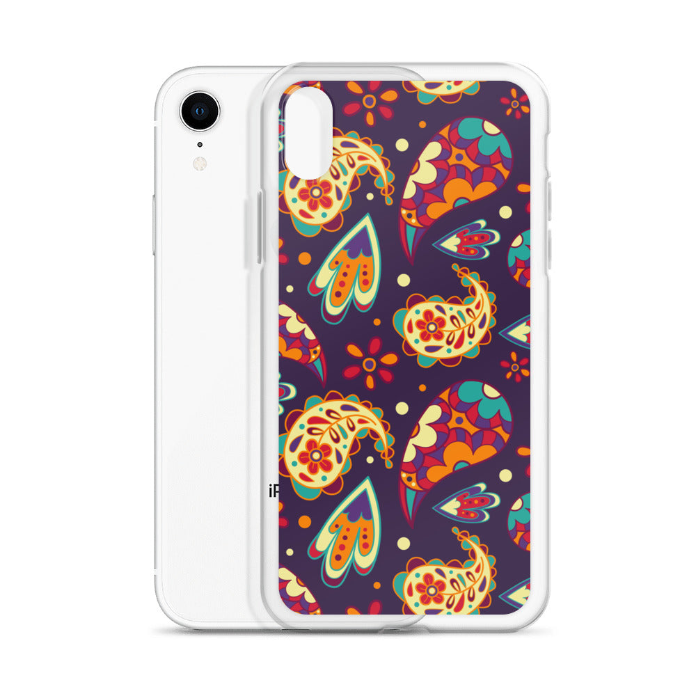 Elegant Colorful Paisley Pattern Clear Case for iPhone®