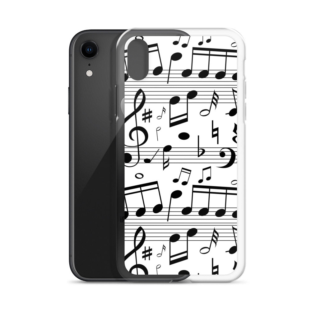 Seamless Music Notes Scales Clear Case for iPhone®