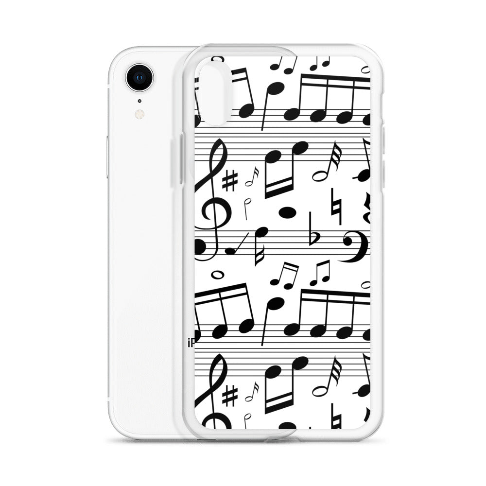 Seamless Music Notes Scales Clear Case for iPhone®