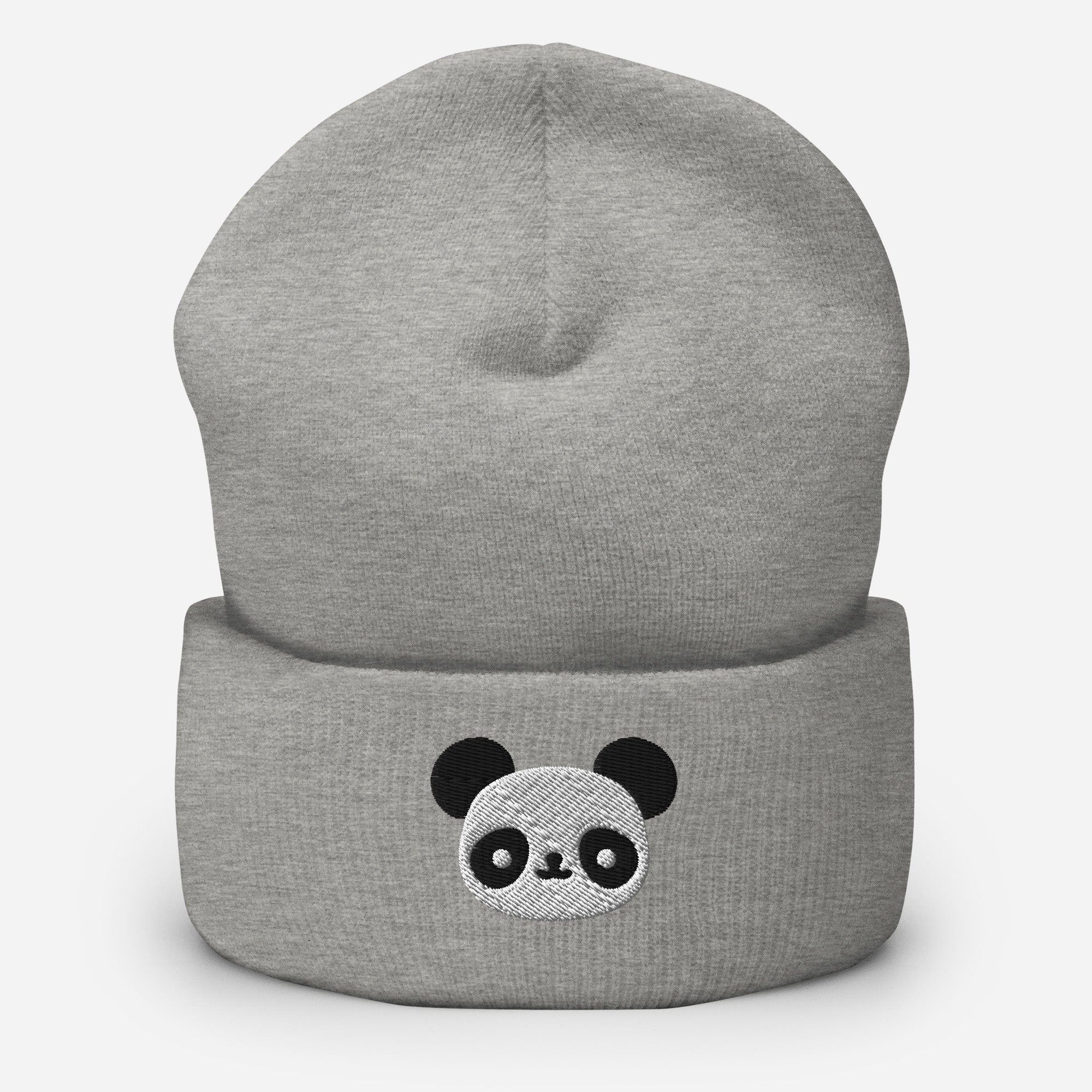 Baby Panda Beanie Cap, Embroidered Wild Animal Cuffed Beanie, Handmade Unisex Slouchy Cartoon Panda Bear Gift Hat Cap