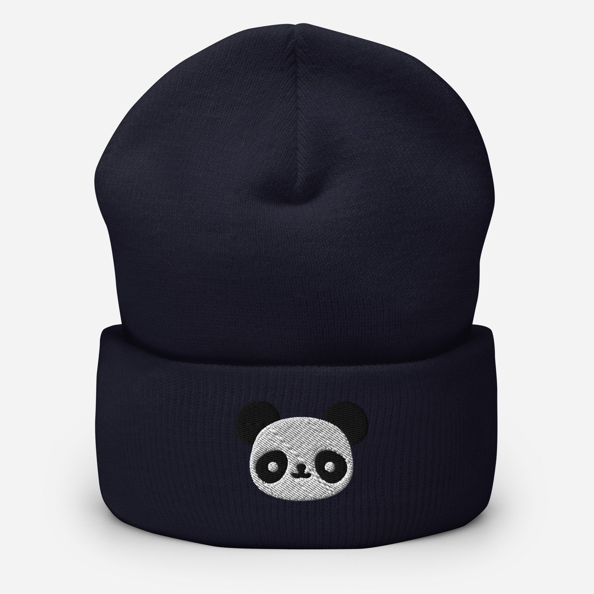 Baby Panda Beanie Cap, Embroidered Wild Animal Cuffed Beanie, Handmade Unisex Slouchy Cartoon Panda Bear Gift Hat Cap