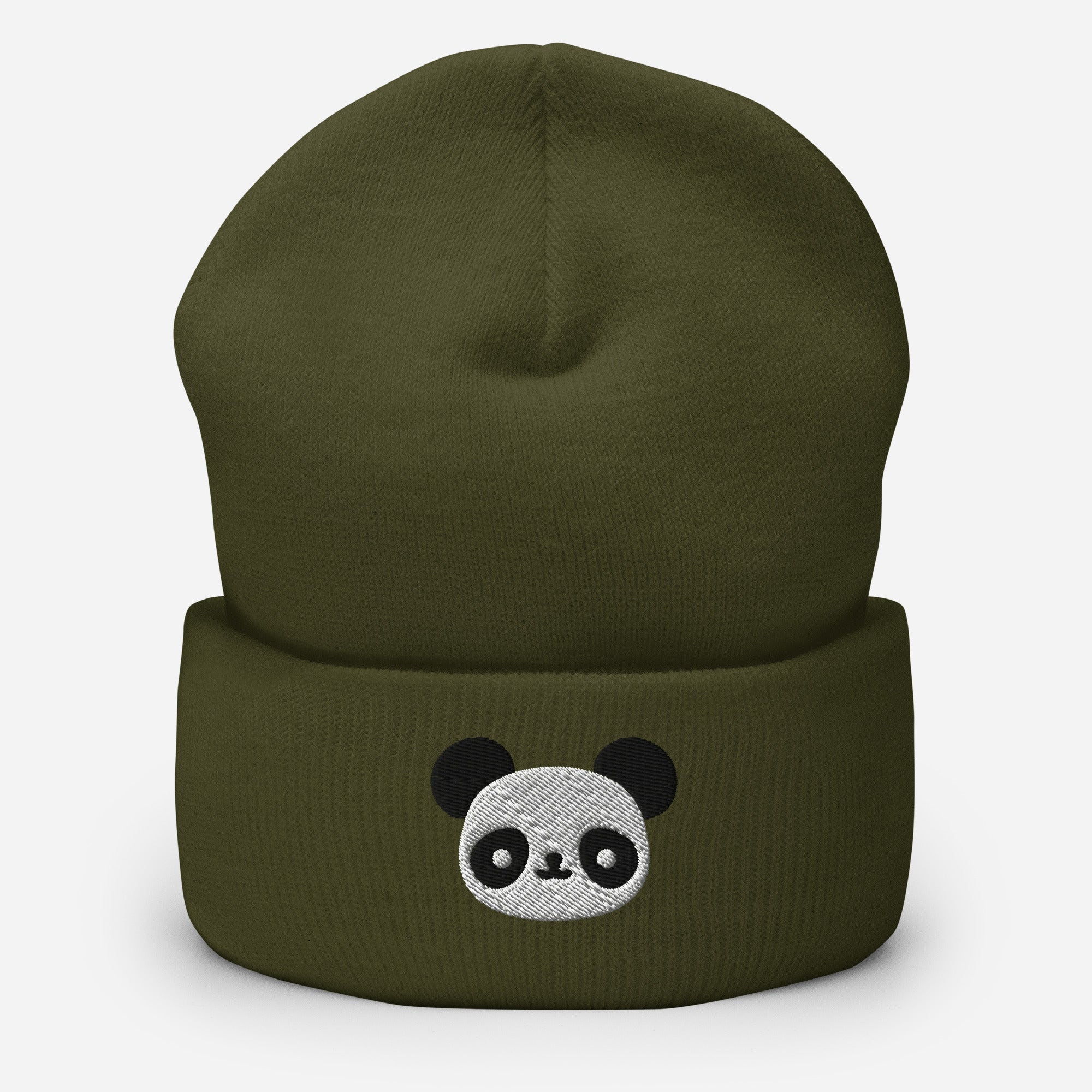 Baby Panda Beanie Cap, Embroidered Wild Animal Cuffed Beanie, Handmade Unisex Slouchy Cartoon Panda Bear Gift Hat Cap