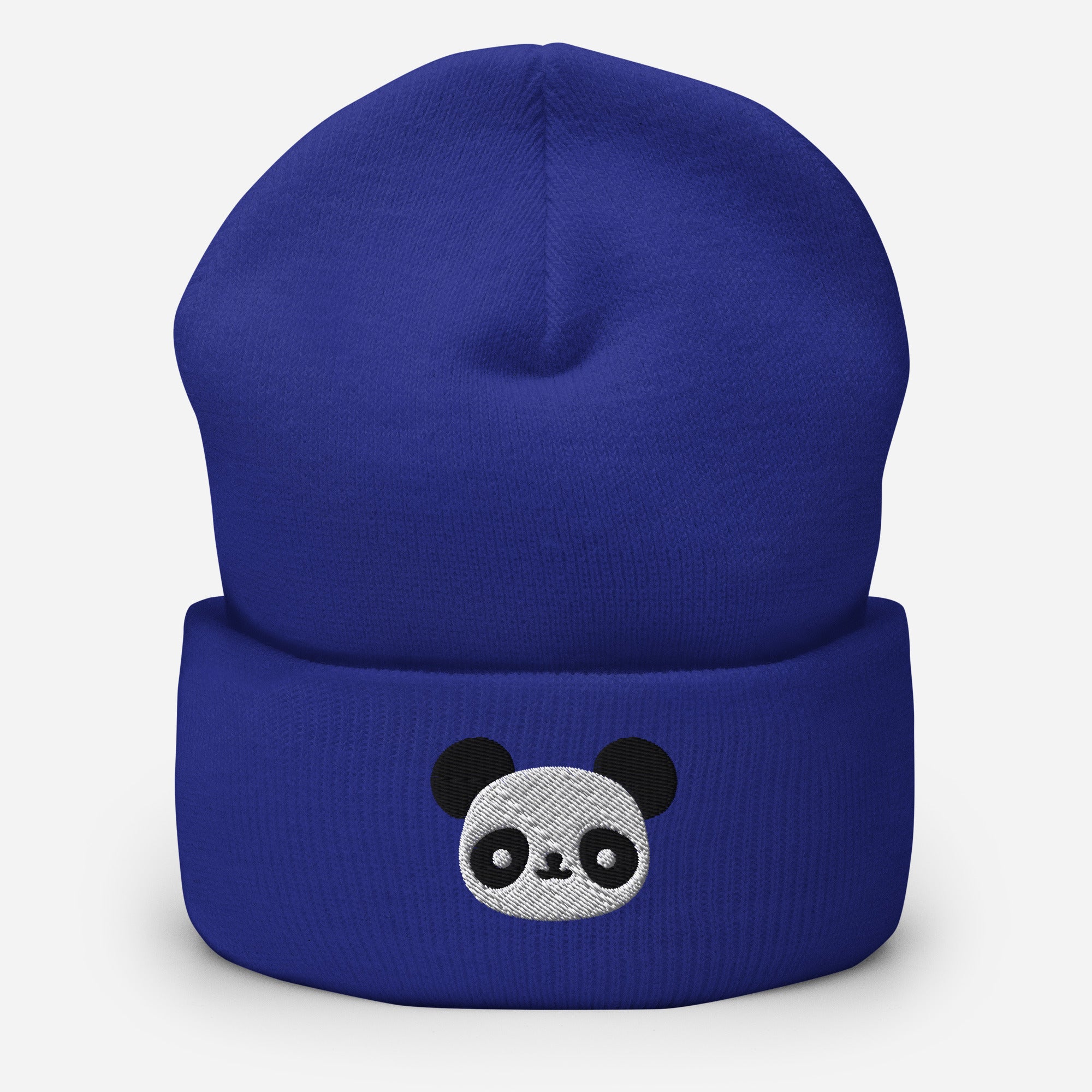Baby Panda Beanie Cap, Embroidered Wild Animal Cuffed Beanie, Handmade Unisex Slouchy Cartoon Panda Bear Gift Hat Cap