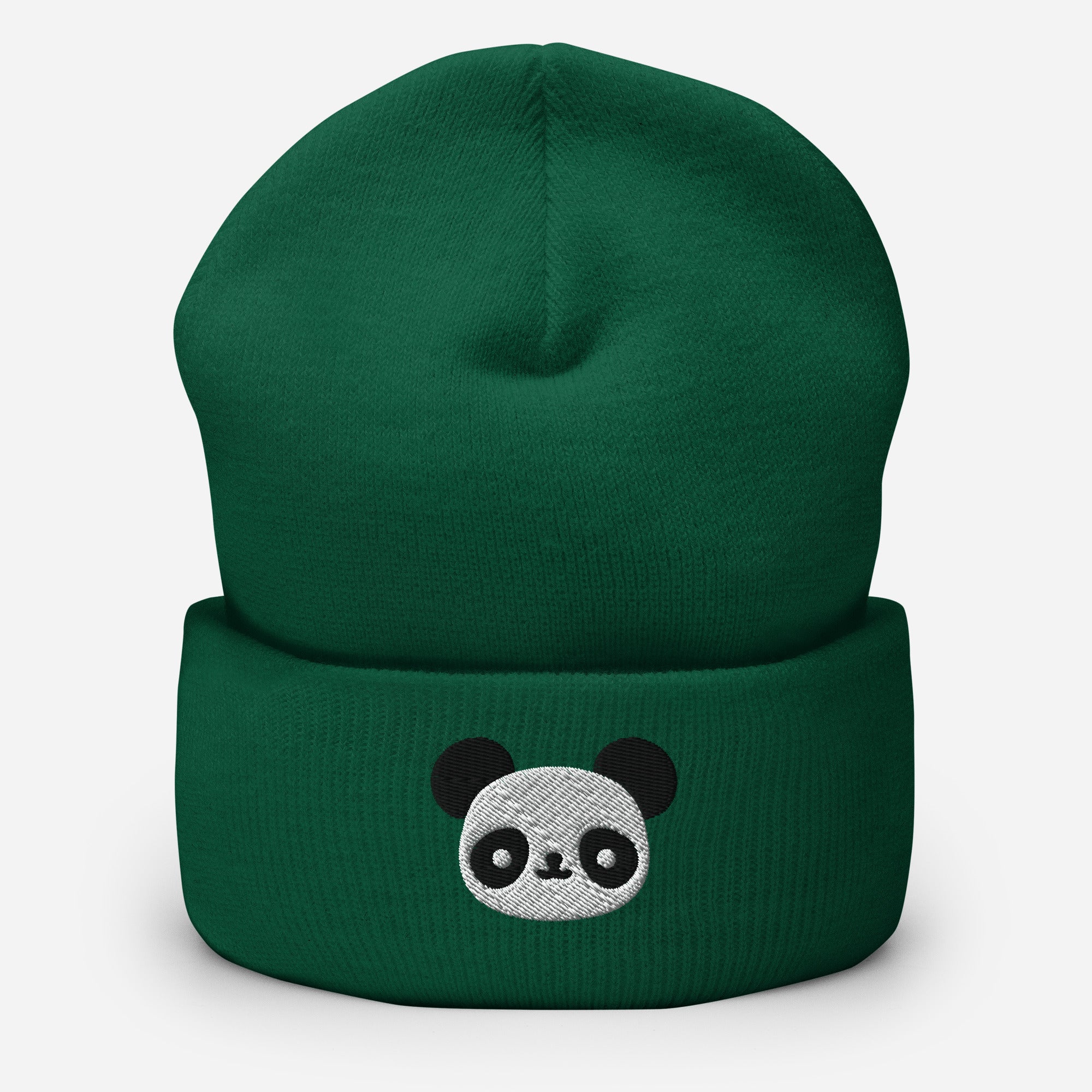 Baby Panda Beanie Cap, Embroidered Wild Animal Cuffed Beanie, Handmade Unisex Slouchy Cartoon Panda Bear Gift Hat Cap