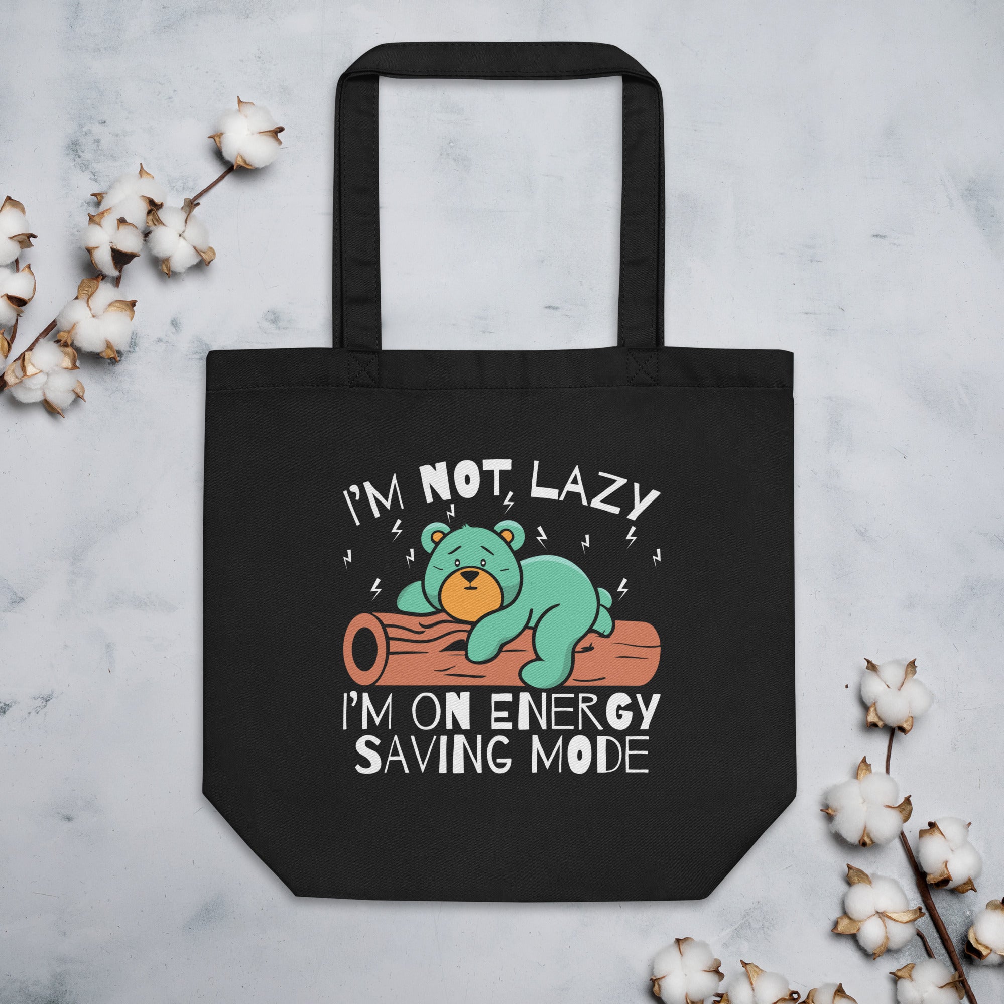 I'm Not Lazy I'm On Energy Saving Mode Panda Bear Sleeping Funny Nap Lover Eco Tote Bag