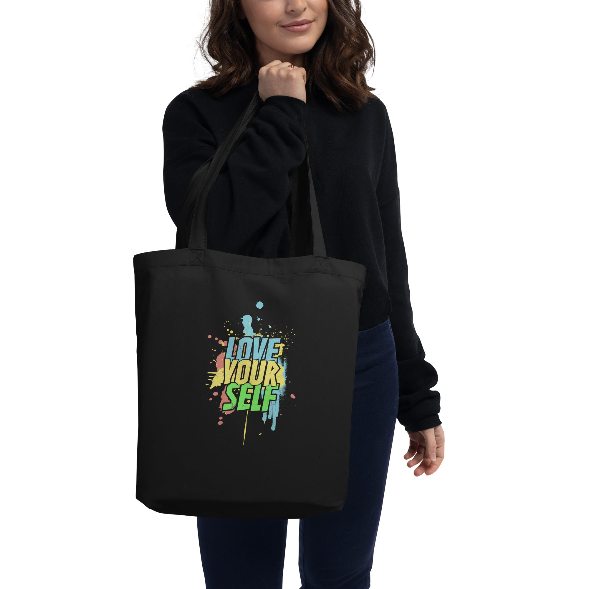 Love Your Self Inspirational Self Love Positive Quotes Self Love Club Motivational Eco Tote Bag