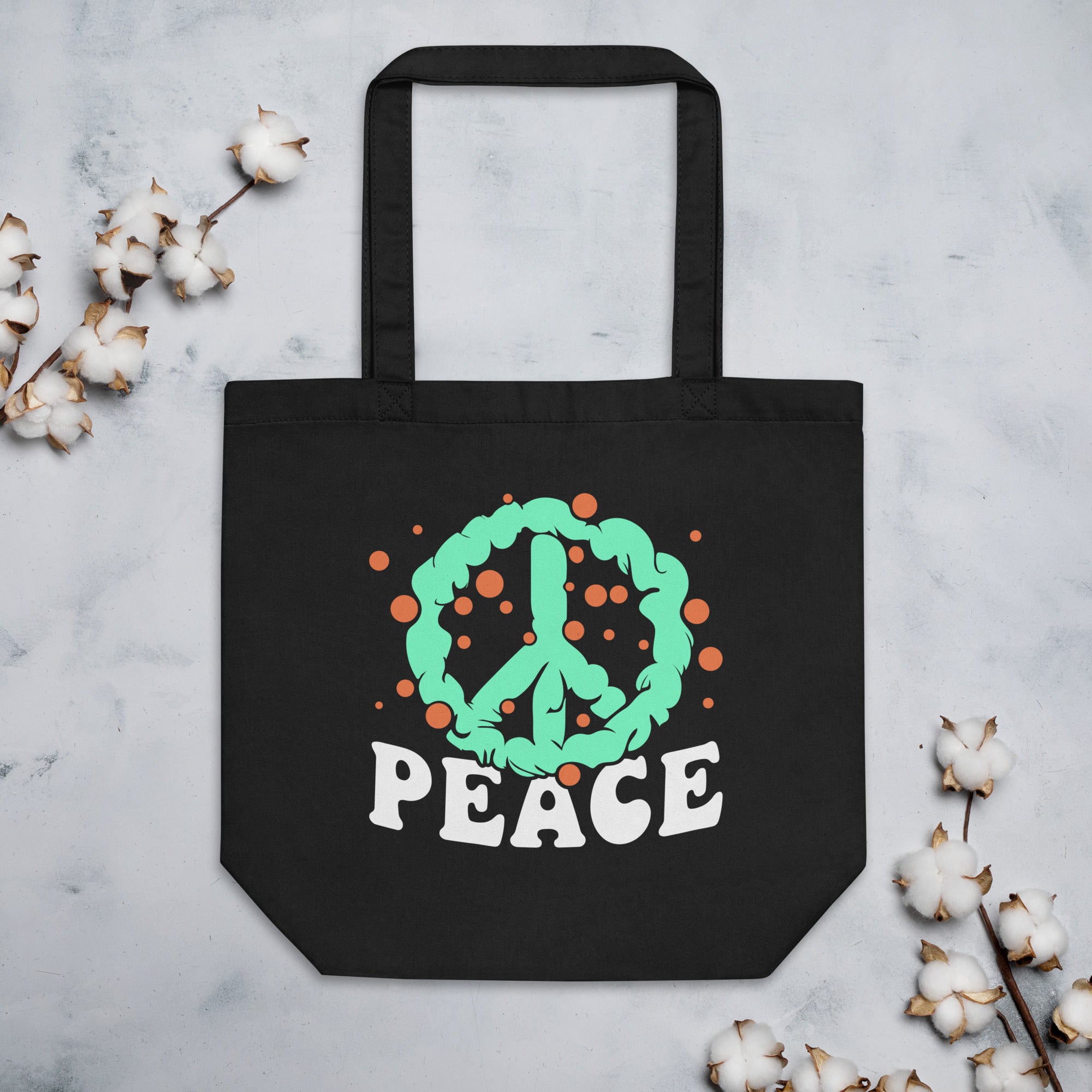 Peace Sign Secular International Peace Symbols Peace And Love Be Kind Pacifist Eco Tote Bag