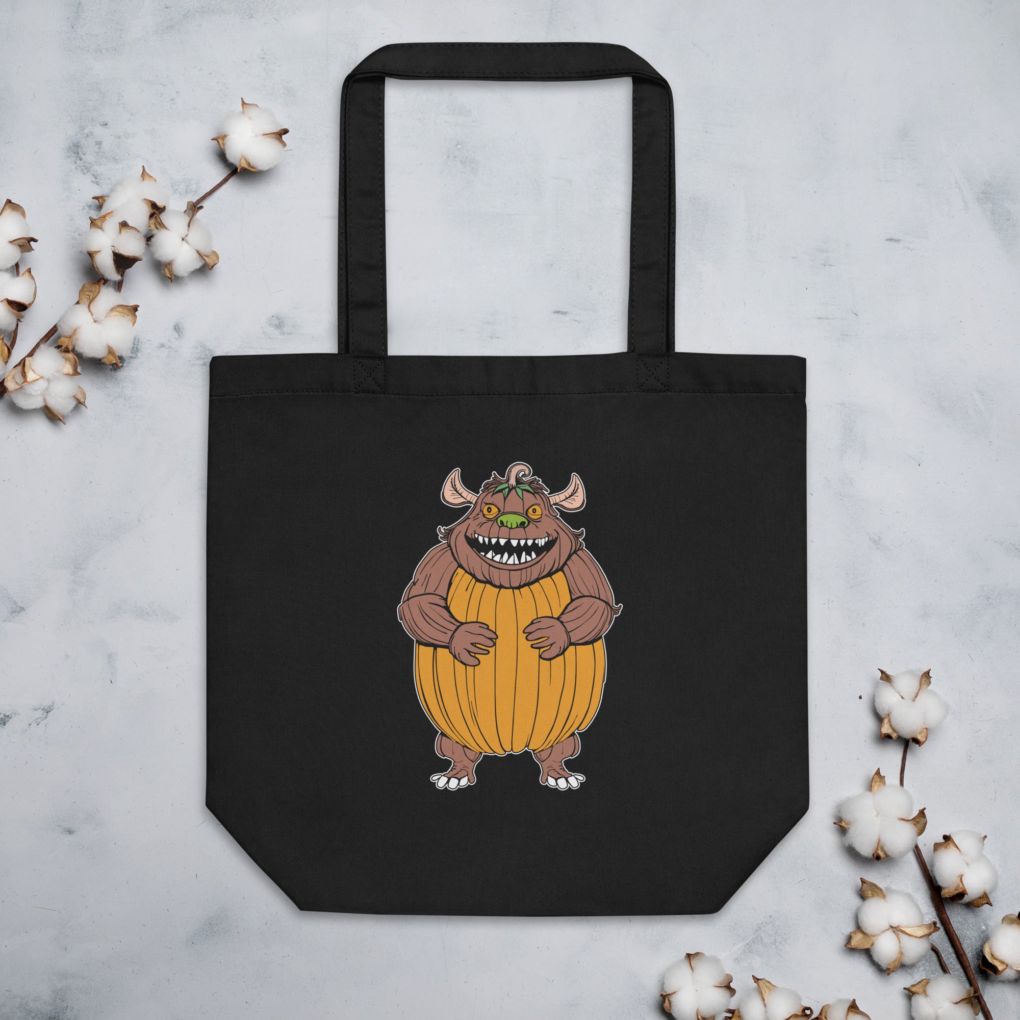 Gruffalo Pumpkin Halloween Horror Scary Gruffalo Monster Cartoon Spooky Season Eco Tote Bag