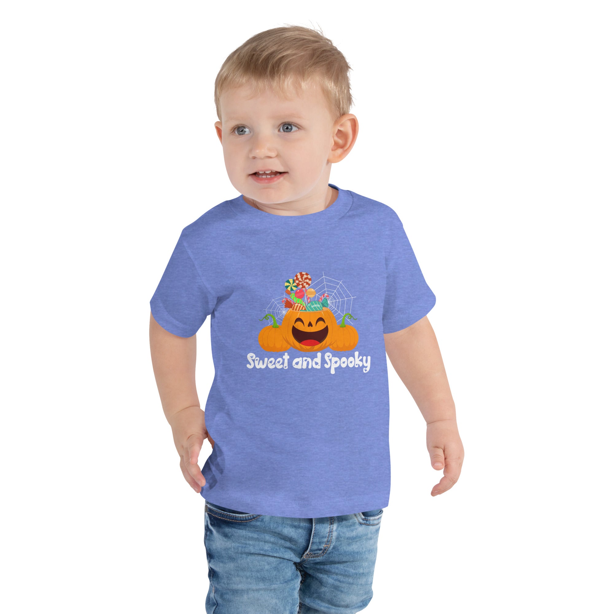 Sweet And Spooky Halloween Pumpkin Candies Bucket Trick Or Treat Halloween Candy Kid's T-Shirt