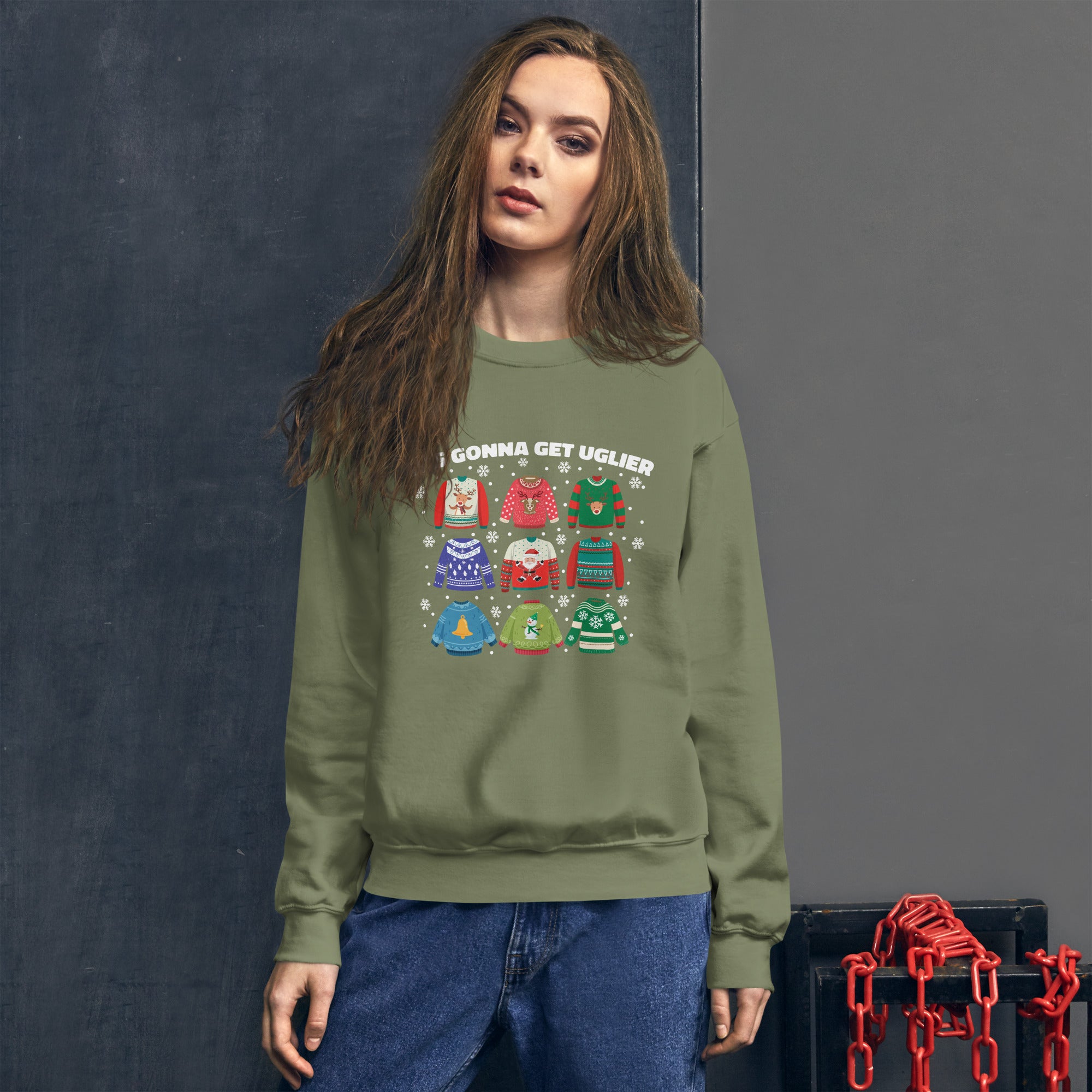 Its Gonna Get Uglier Women's Sweatshirt Ugly Christmas Jumper