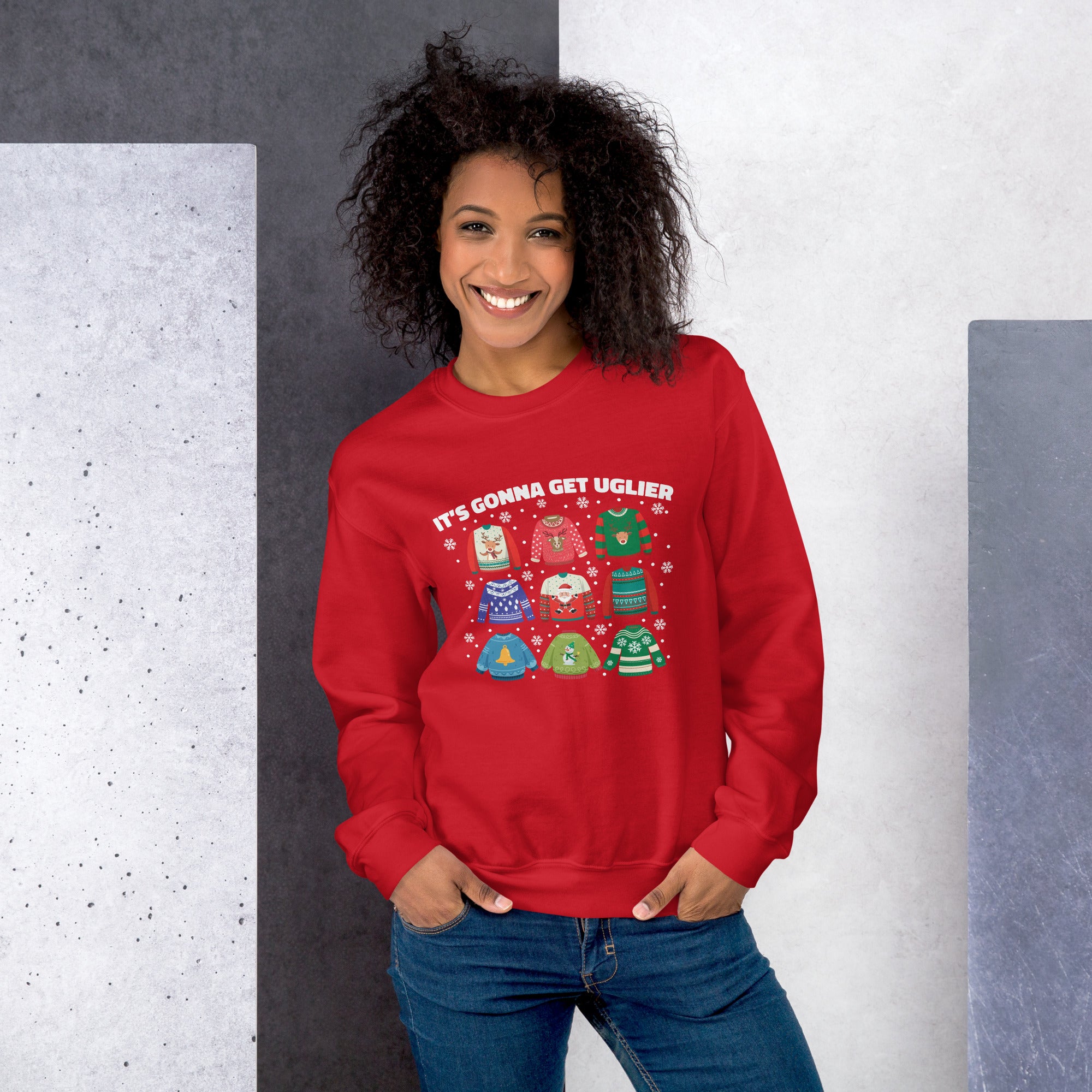 Its Gonna Get Uglier Women's Sweatshirt Ugly Christmas Jumper