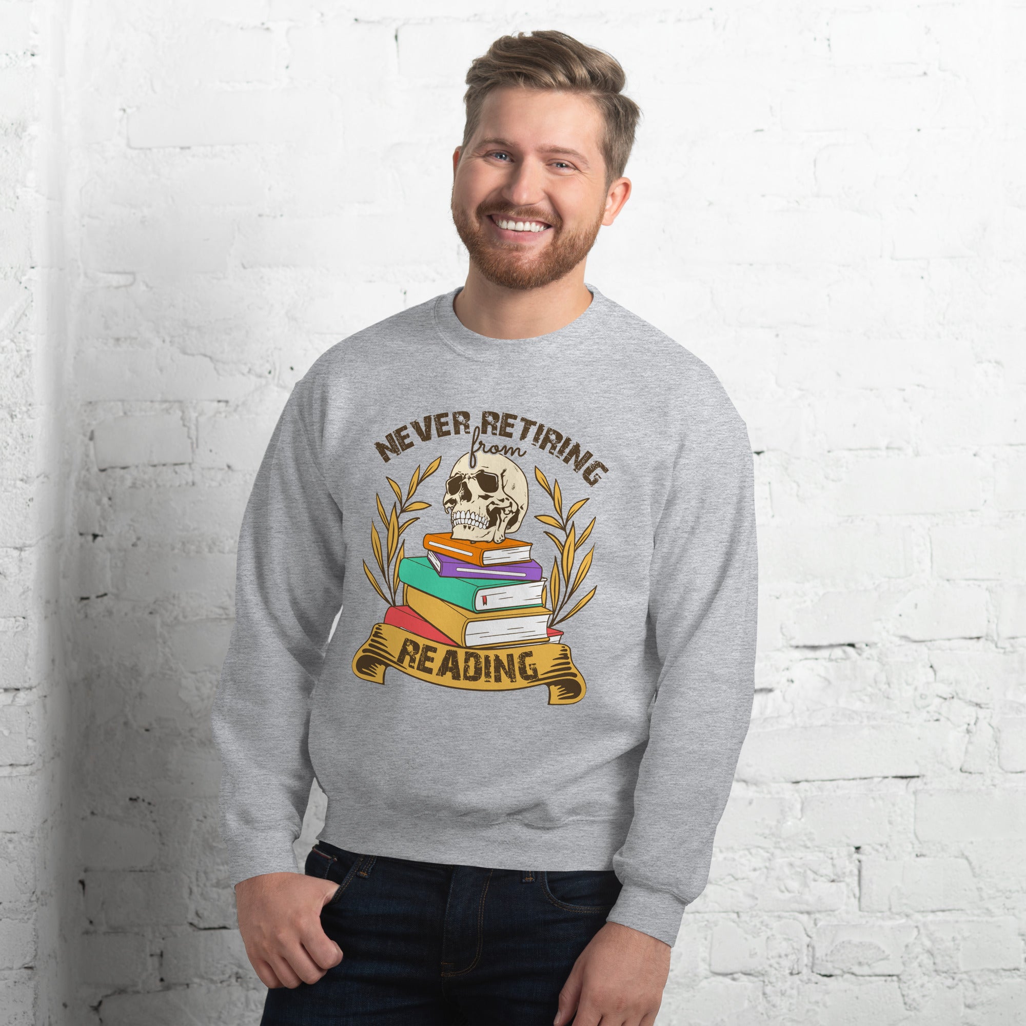 Reading Skeleton Men's Sweatshirt