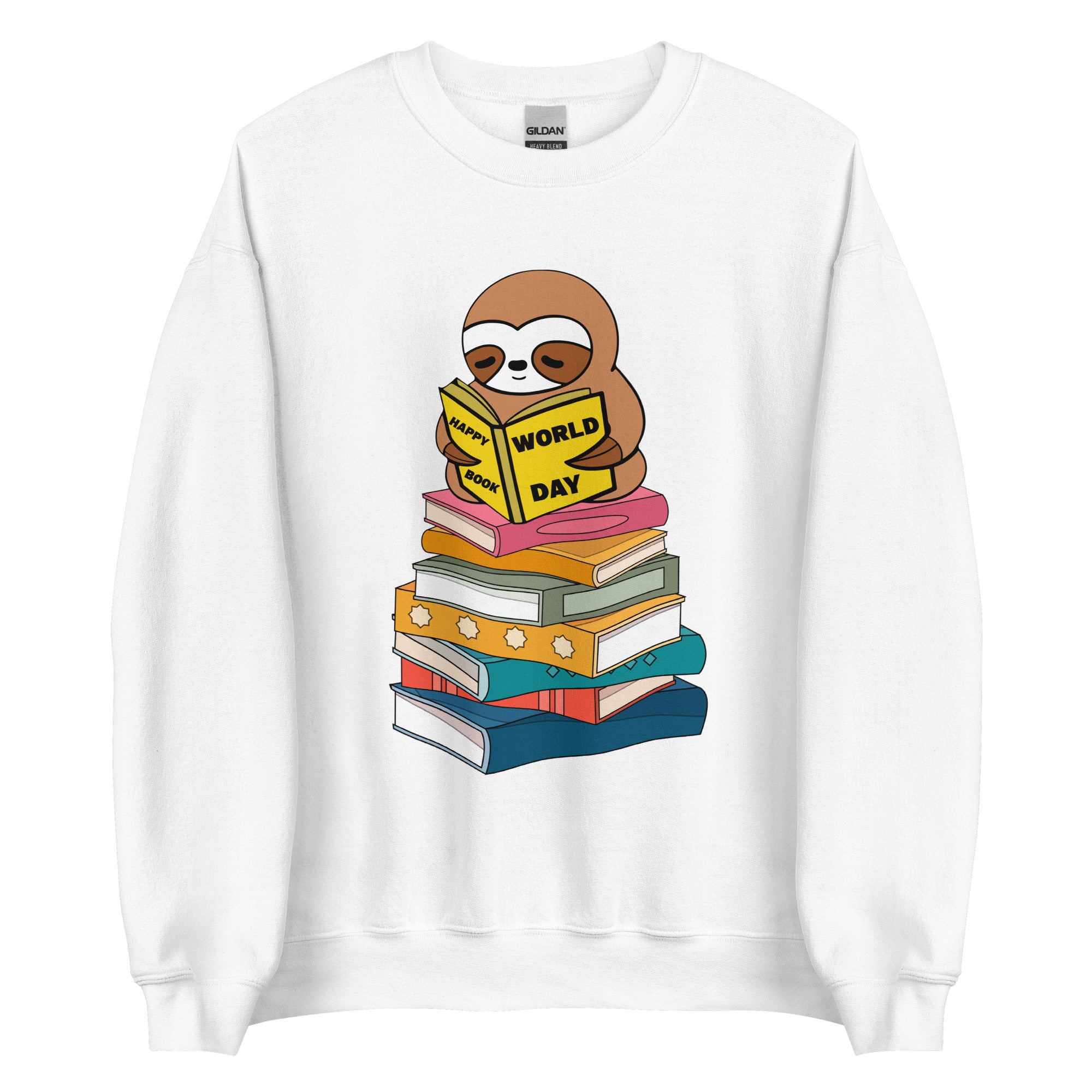 Happy Sloth Reading Women's Sweatshirt