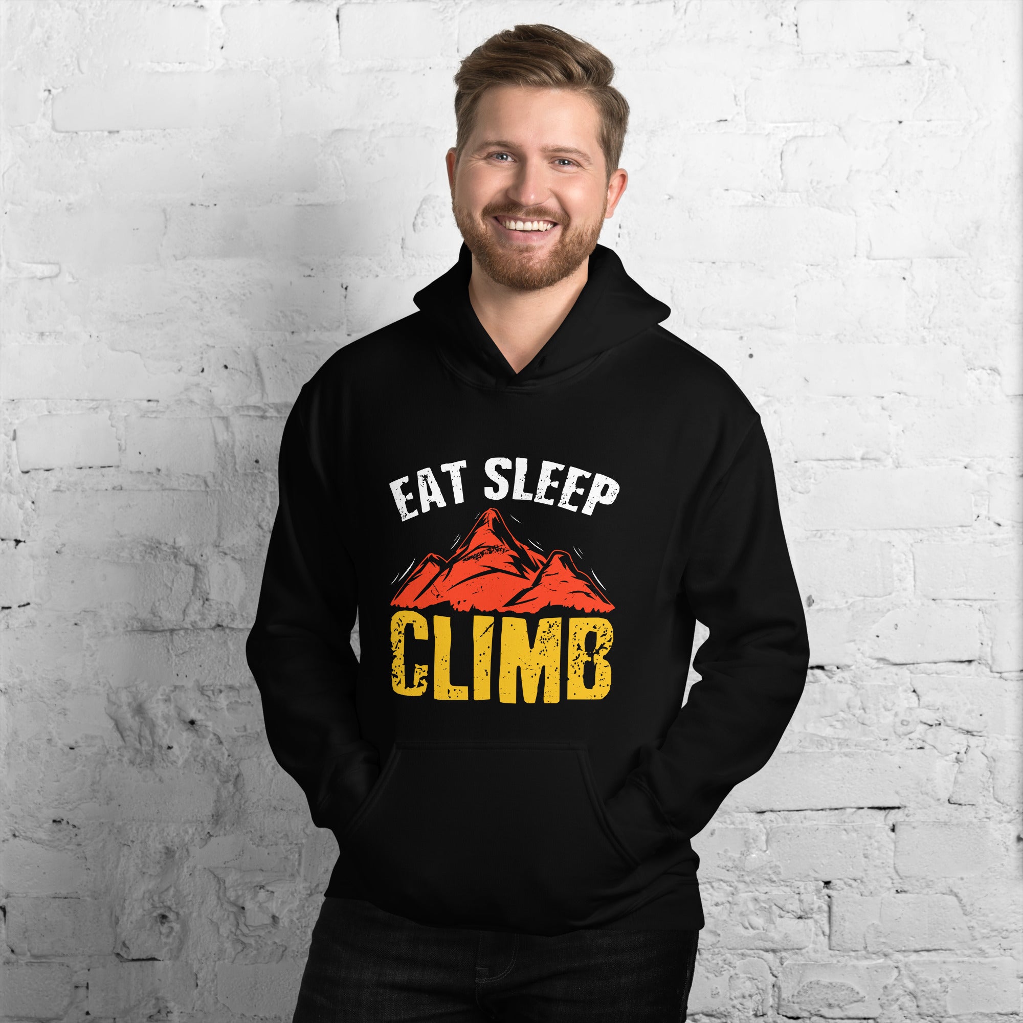 Eat Sleep Climb Repeat Mountain Climber Adventure Climbing Lover Men's Hoodie
