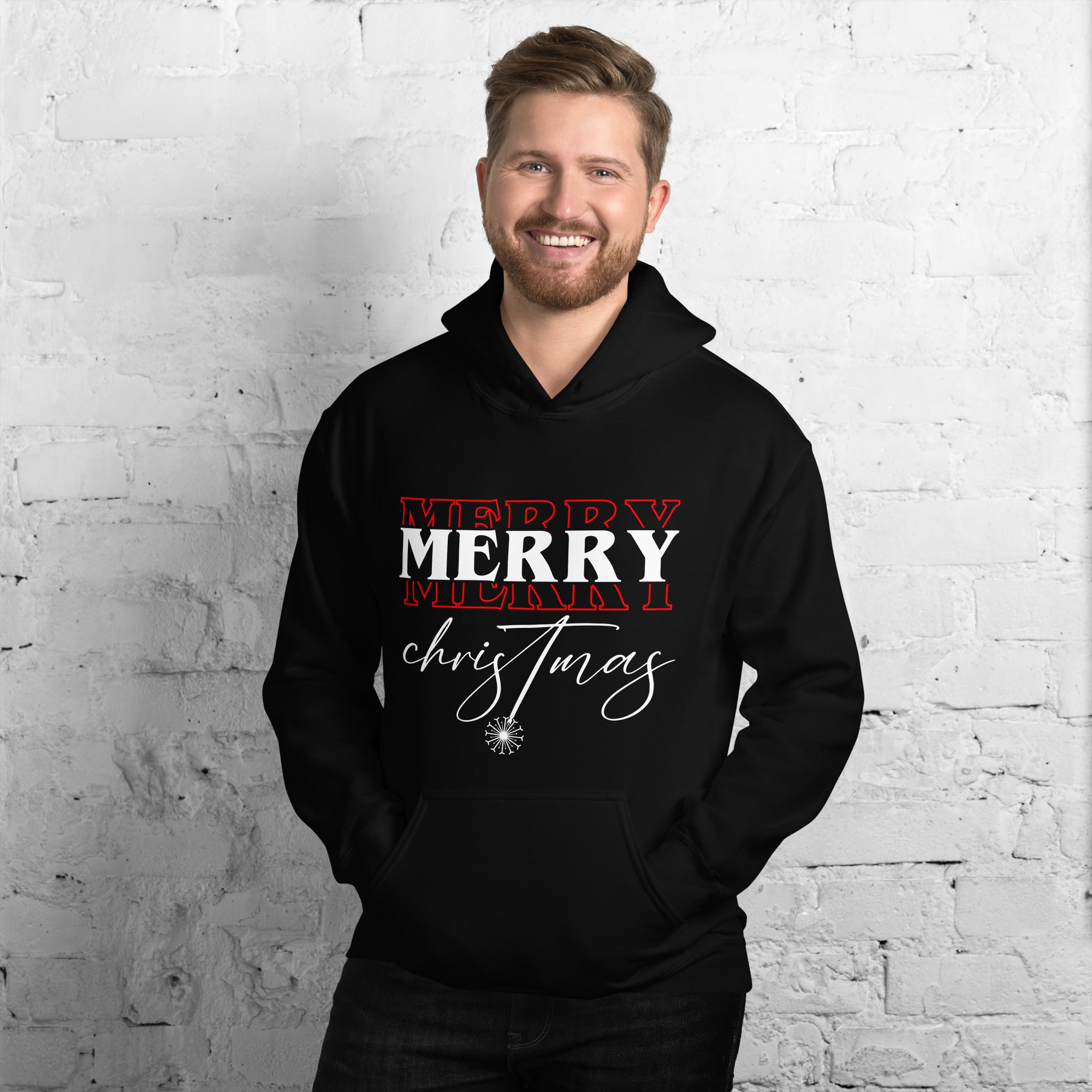 Merry Christmas Xmas Holiday Winter Festive Celebration Party Costume Men's Hoodie