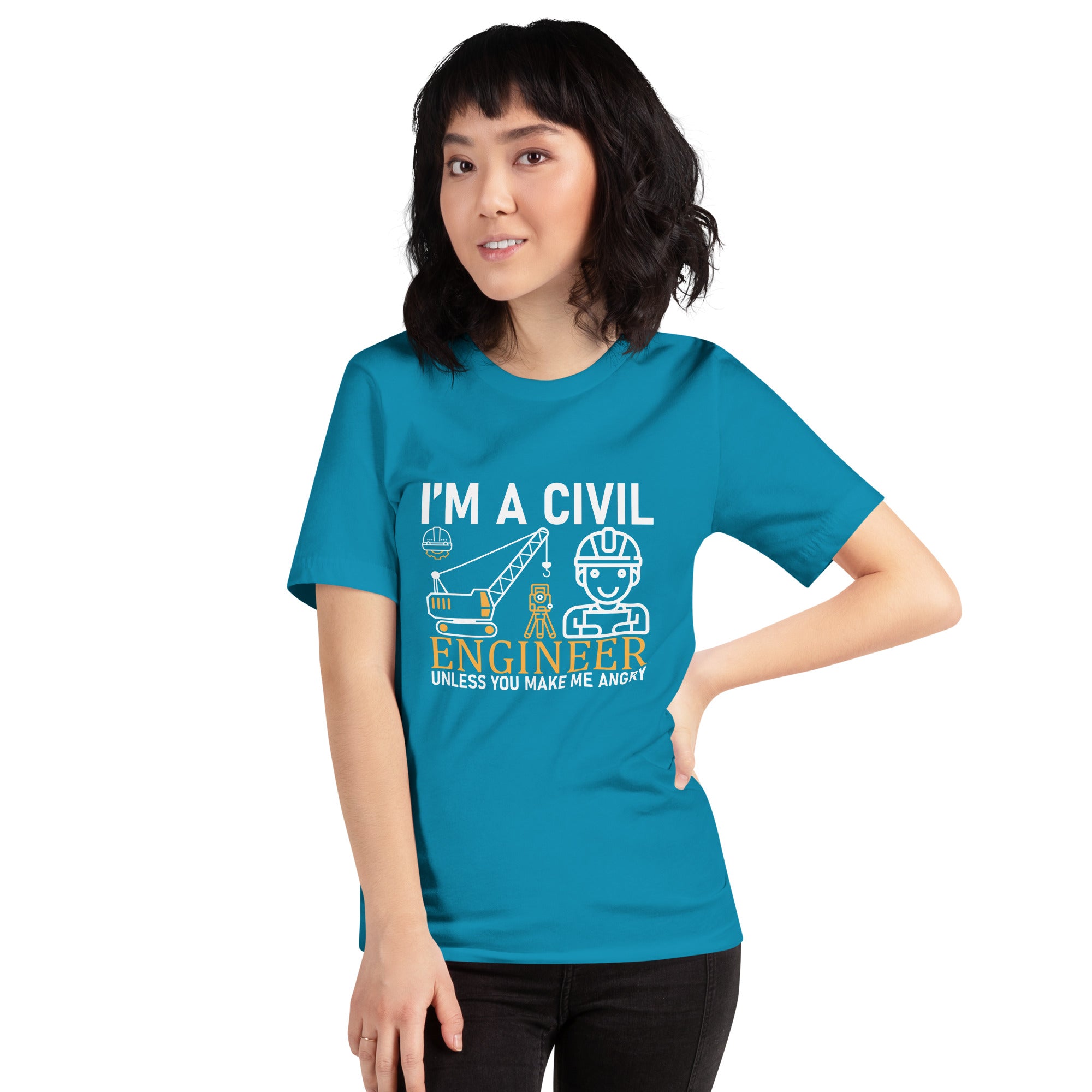 I'm A Civil Engineer Unless You Make Me Angry Engineering Funny Sarcastic Offensive Rude Women's T-Shirt