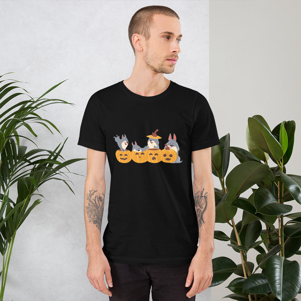 Dogs With Pumpkins Halloween Dogs Trick Or Treat Scary Spooky Season Men's T-Shirt