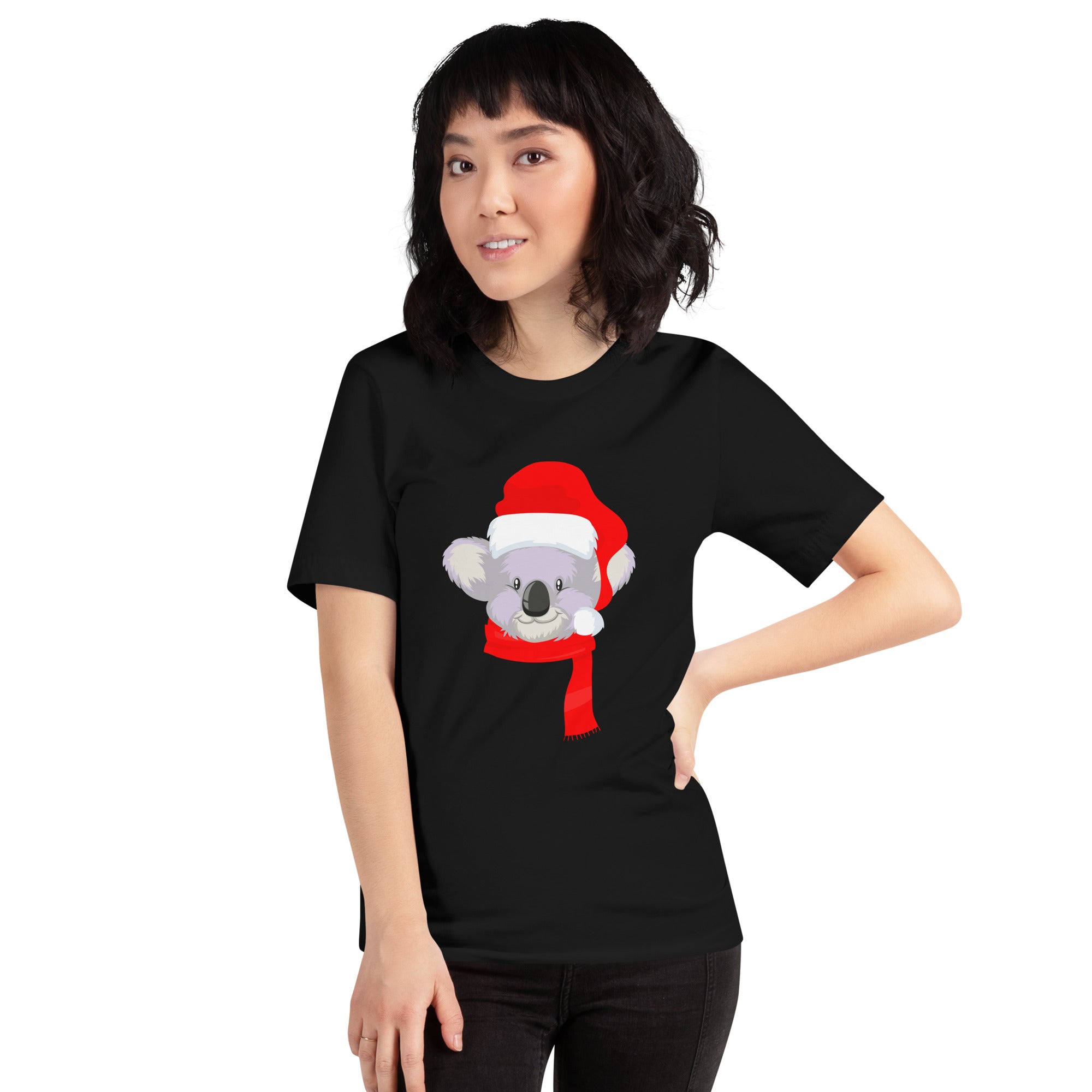 Cute Koala Christmas Santa Claus Koala Happy Animal Xmas Koala Lovers Women's T-Shirt