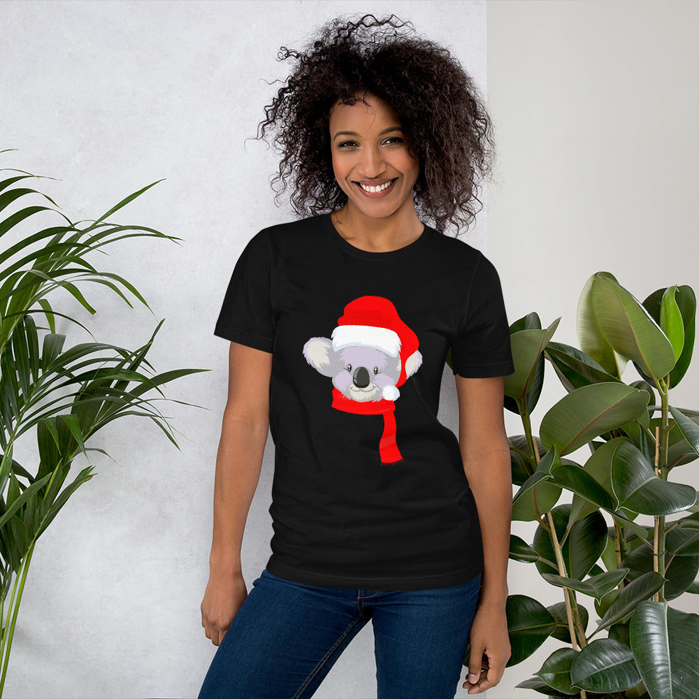 Cute Koala Christmas Santa Claus Koala Happy Animal Xmas Koala Lovers Women's T-Shirt