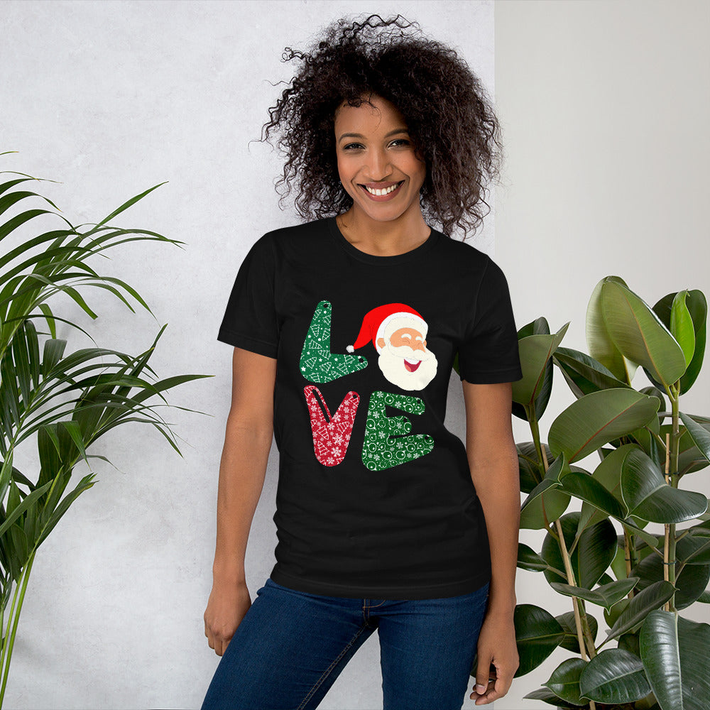 Love Santa Claus Merry Christmas Retro Xmas Season Santa Claus Lovers Holiday Festive Women's T-Shirt