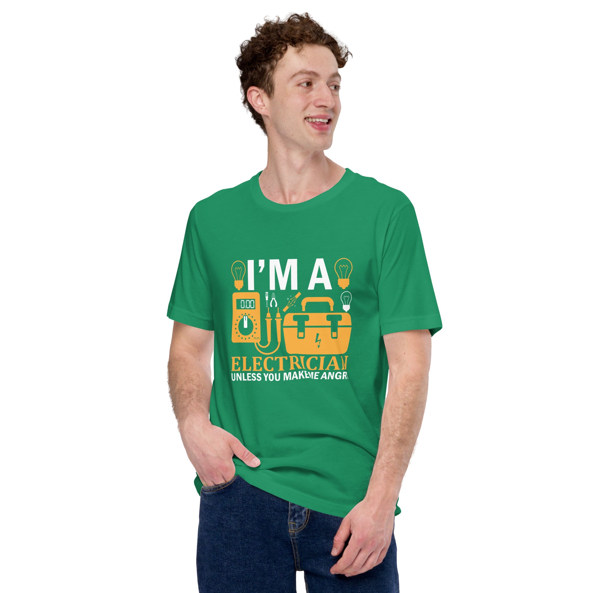 I'm A Electrician Unless You Make Me Angry Electrician Funny Novelty Sarcastic Offensive Rude Men's T-Shirt