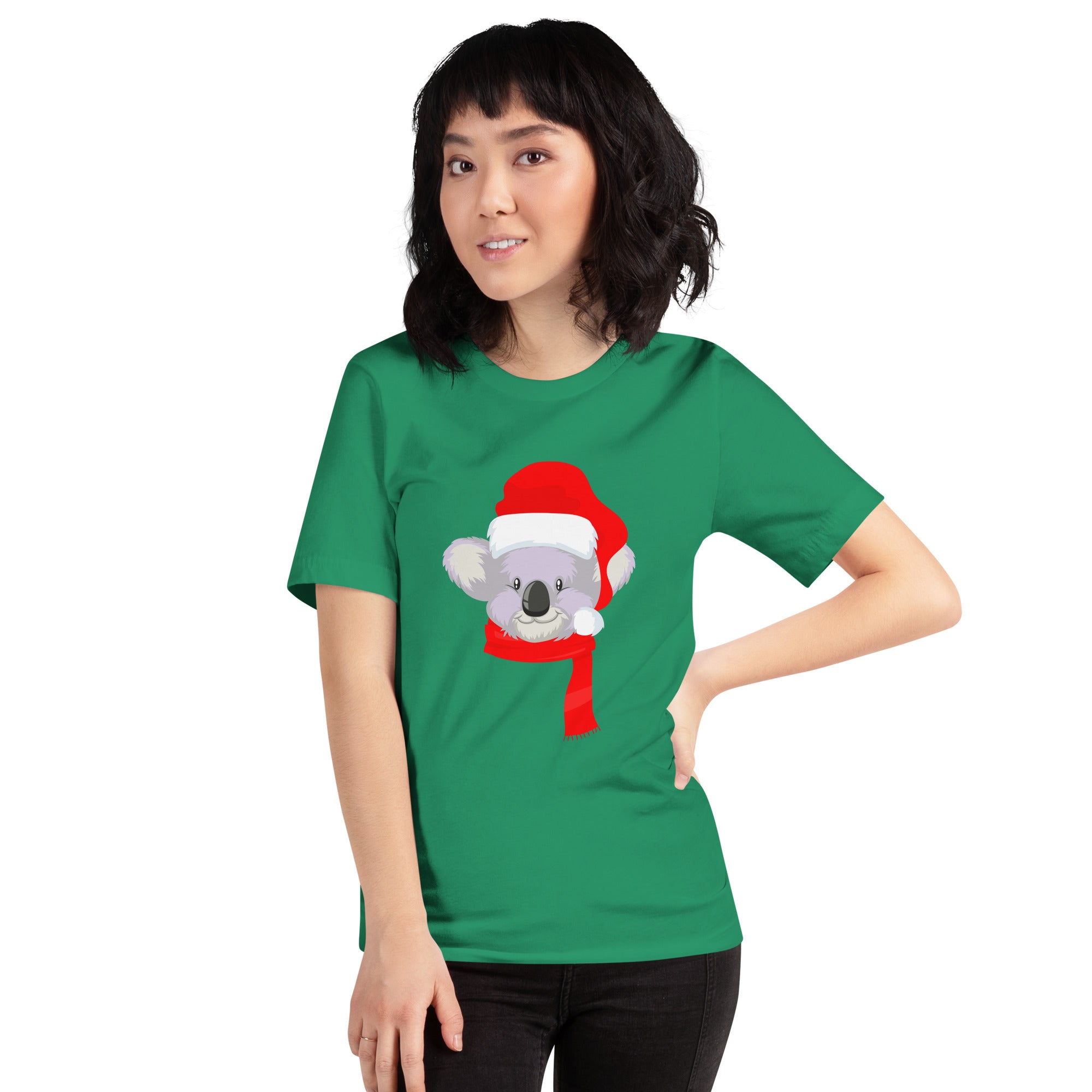 Cute Koala Christmas Santa Claus Koala Happy Animal Xmas Koala Lovers Women's T-Shirt