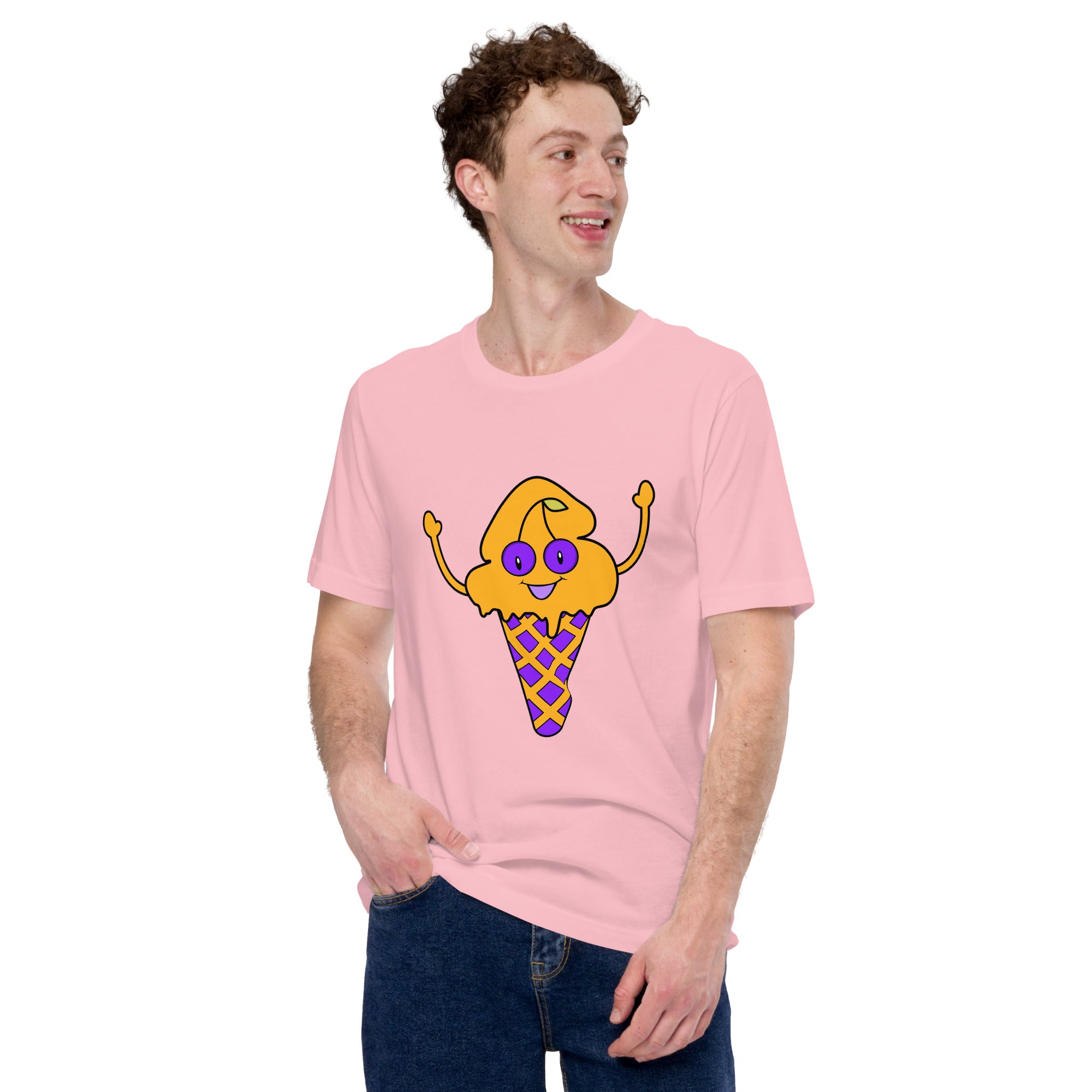 Melted Ice Cream Ice Cream Cone Mouthwatering Cherry Eyeballs Ice Cream Lovers Men's T-Shirt